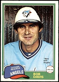 1981 O-Pee-Chee # 221 Bob Davis California Angels (Baseball Card) EX Angels