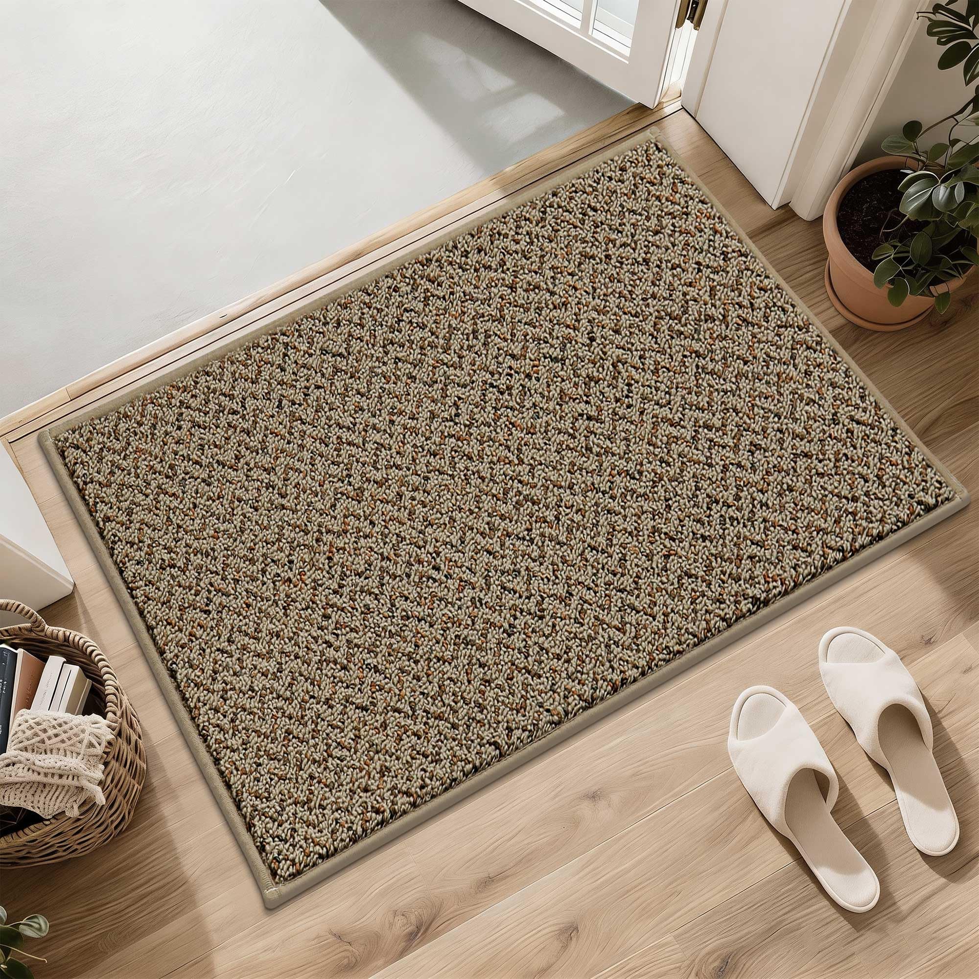 COSY HOMEER Door Mat 17 x 30 Non Slip Absorbent Entryway Rugs Dirt Trapper Doormats Washable Entrance Mats