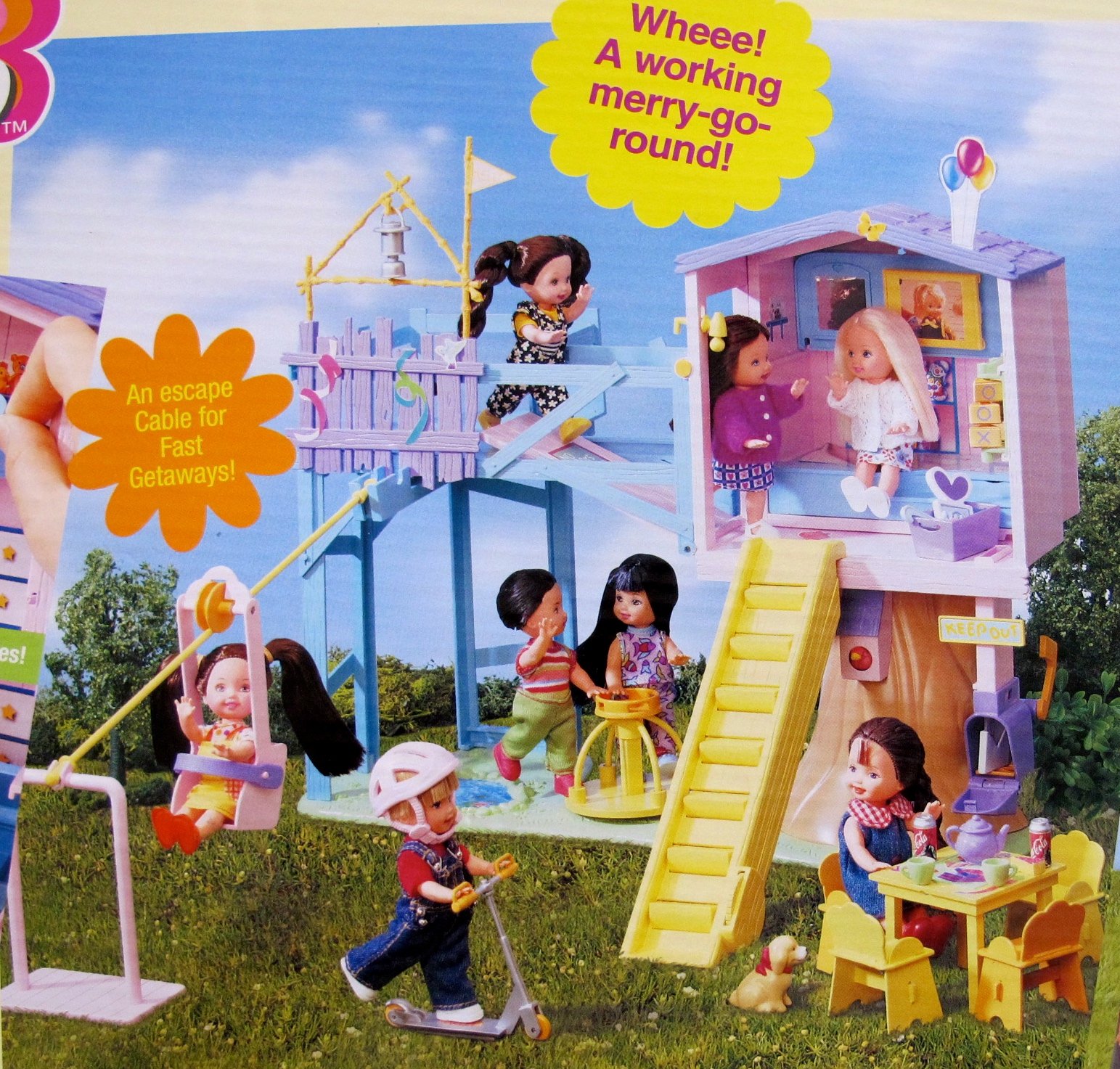 Barbie Kelly Lots Of Secrets Clubhouse Playset Club House W