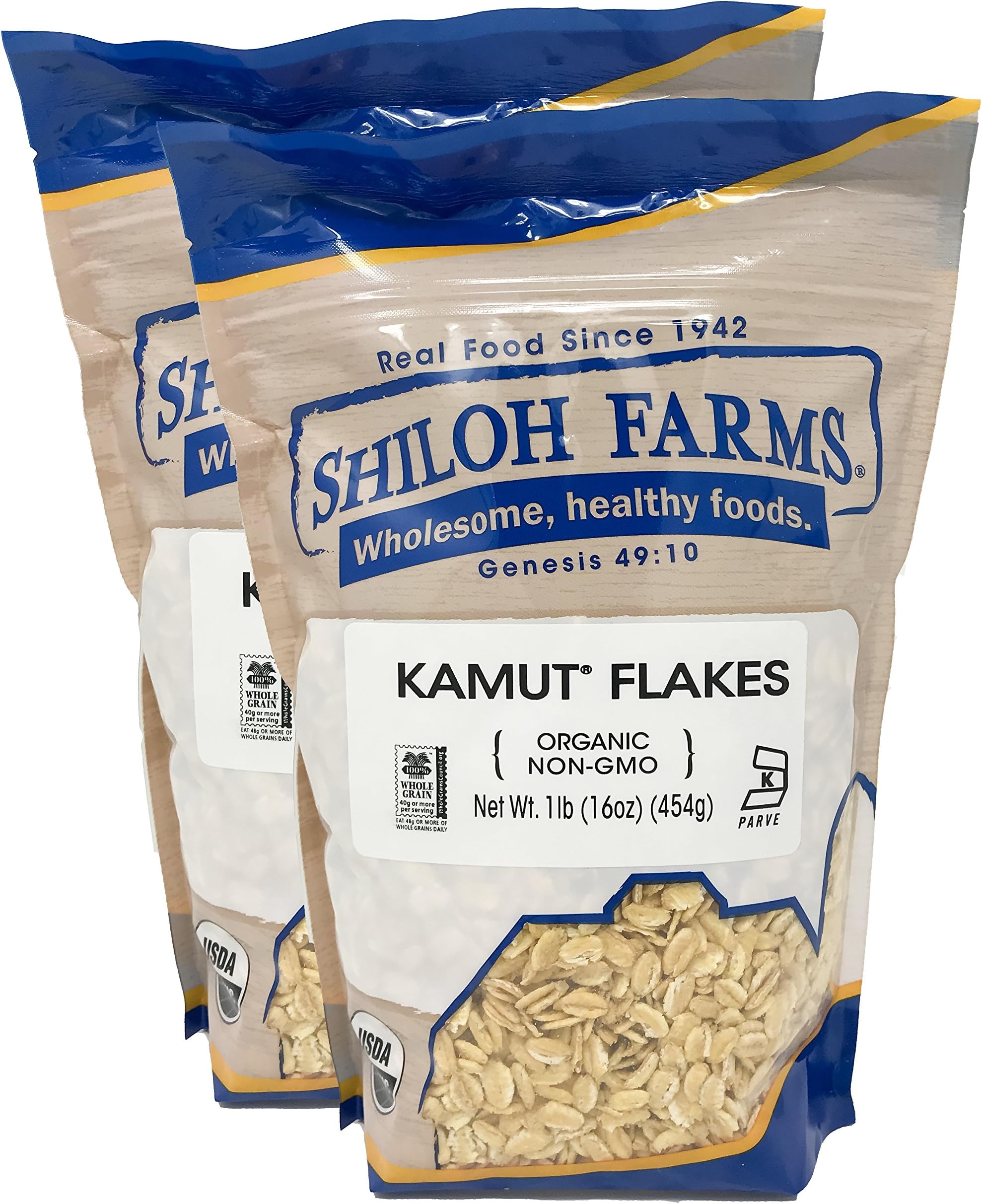 Shiloh Farms - Organic Kamut Flakes, 2 Packs - 16 Ounce each