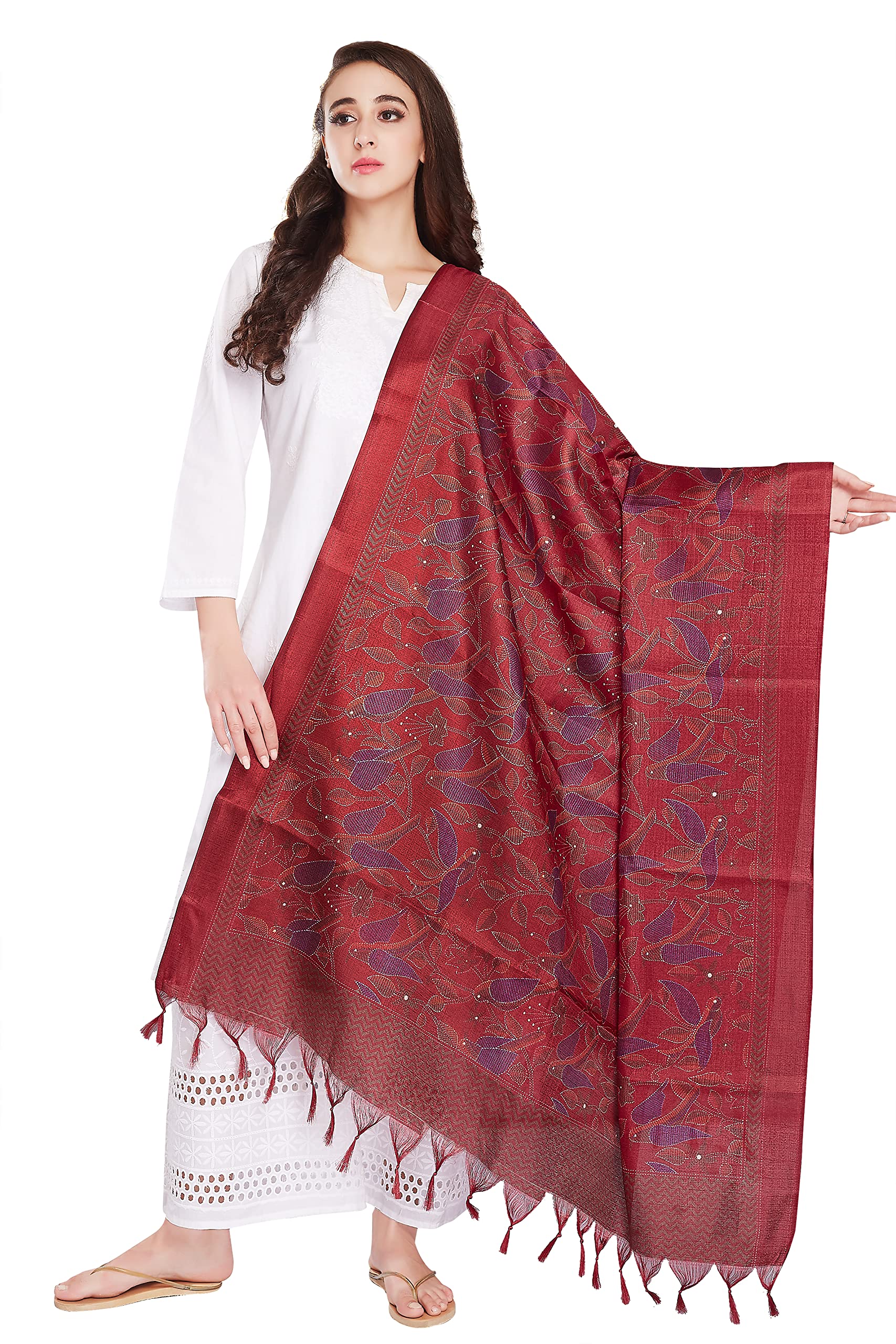 rani saahiba Women's Art Silk Printed Dupatta-picture-15