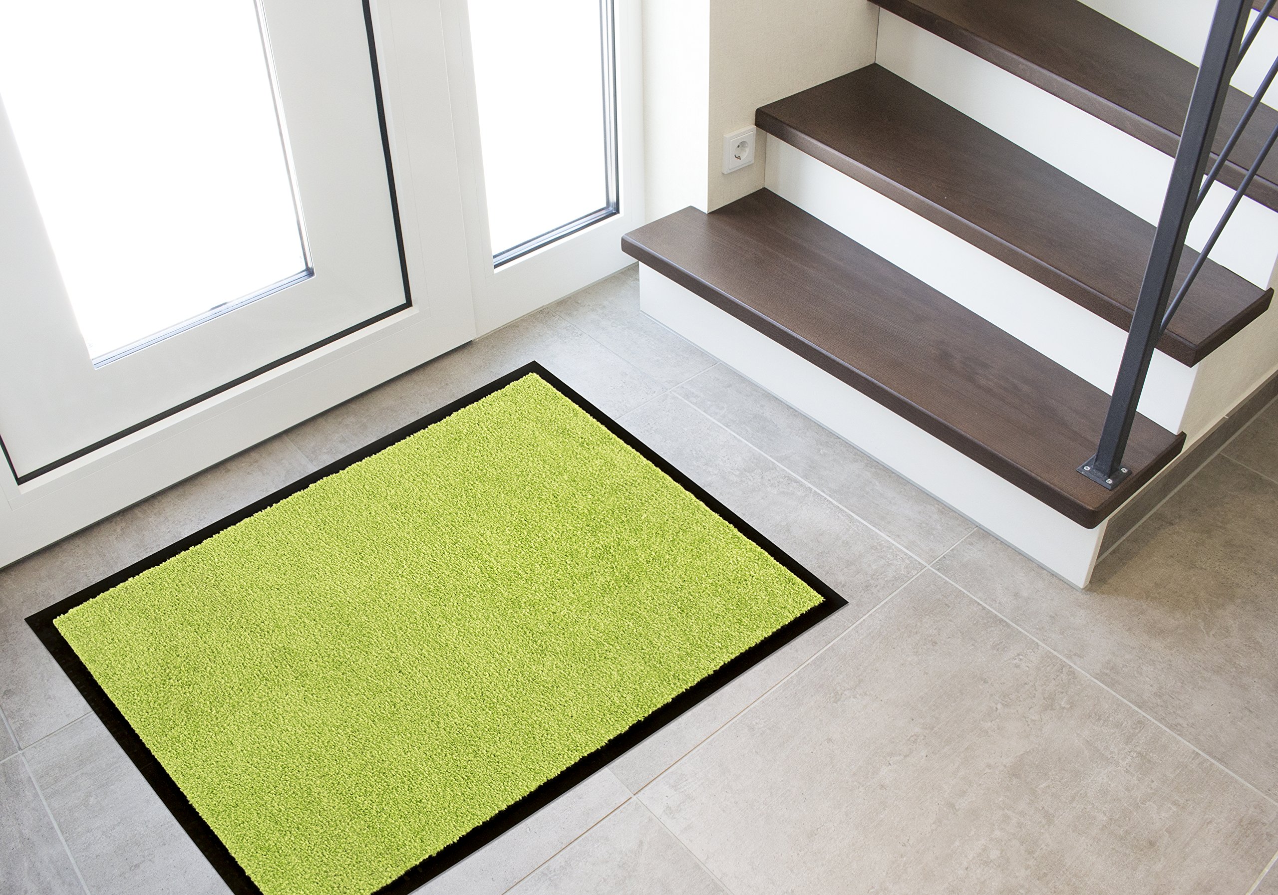 andiamo Zerbino Verdi Tappetino per porta per Interni ed Esterni con Retro Antiscivolo 120 x 180 cm verde