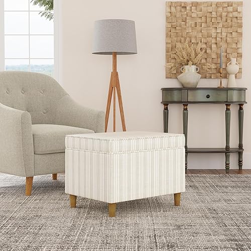 Miniatura 137 de Spatial Order Decoración del hogar | Otomana tapizada mediana rectangular de almacenamiento | Otomana con tapa con bisagras con almacenamiento para