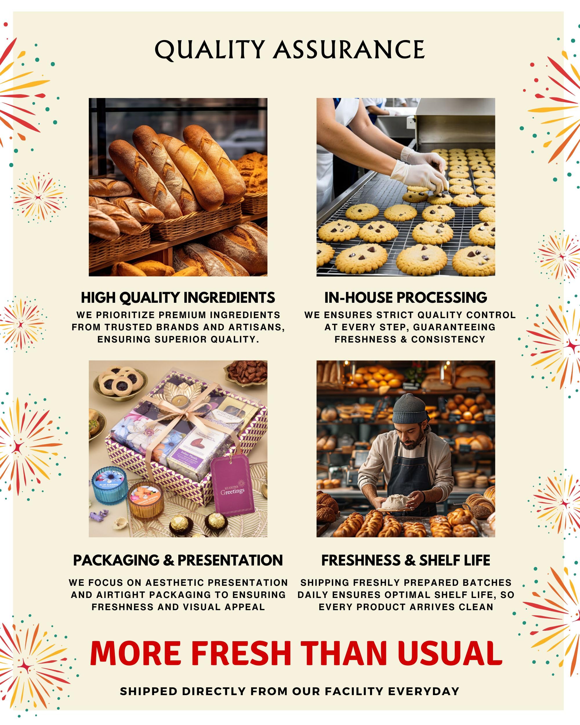 HyperFoods® Sweets Gift Pack Holi Gift Hamper Hampers For Gifting Gujiya Sweets Herbal Gulal Gift 2