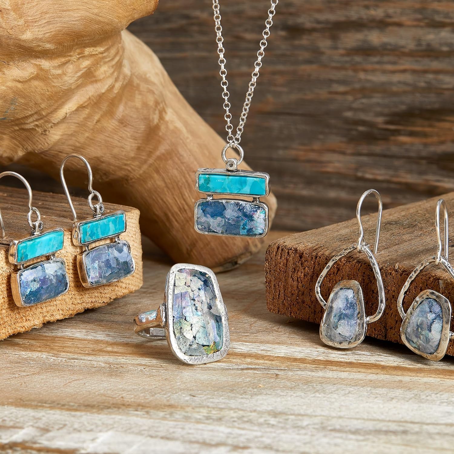 Silpada 'Under Glass' Sterling Silver Roman Glass Drop Earrings - Image 5