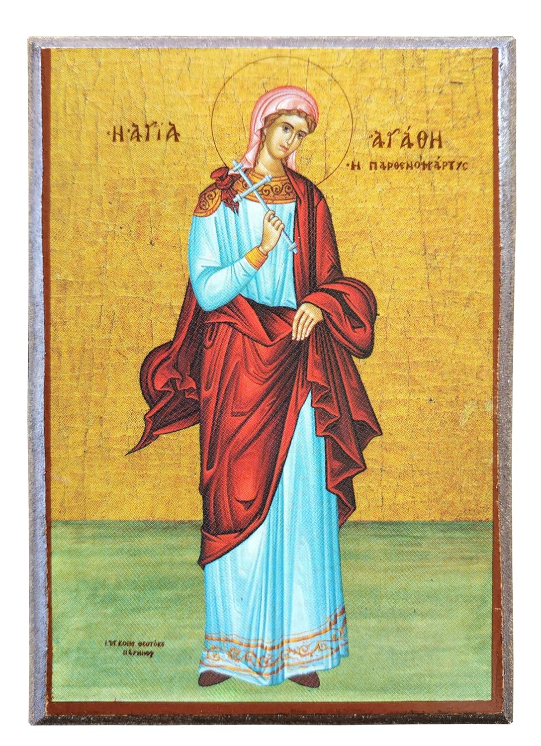 SAINTE AGATHE, VIERGEMARTYRE, CORPS PLEINIcône orthodoxe byzantine