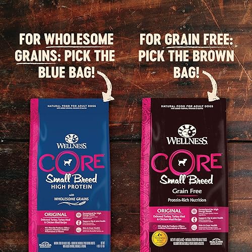 Miniatura 9 de Wellness Core Alimento seco natural para perros sin granos, razas grandes, 3 paquetes (bolsa de 26 libras).