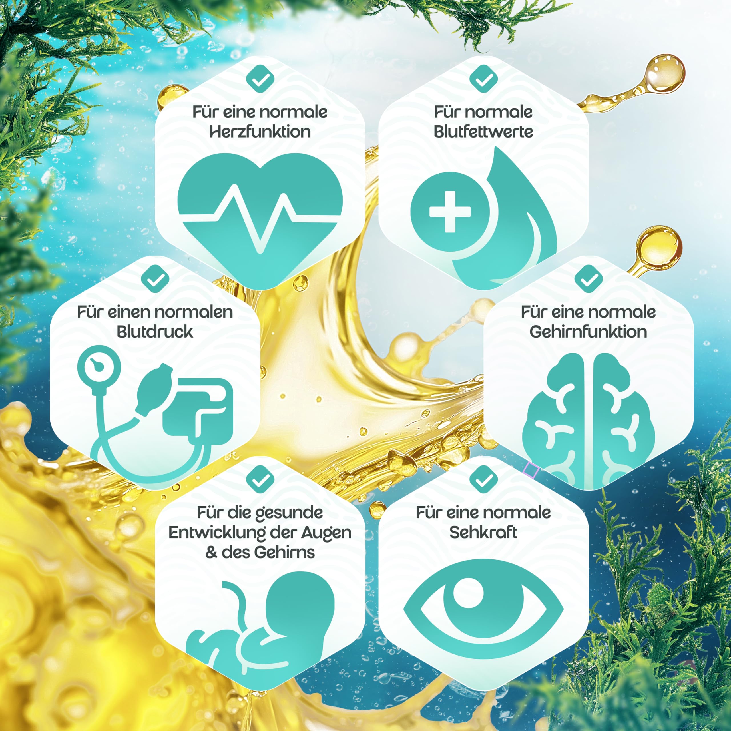 omega3zone Hochdosiertes Omega 3 Fischöl flüssig - 5400 mg pro Portion - Premium Fish Oil - Laborgeprüfte und essentielle Fettsäuren aus Deutschland – 500 ml Zitrone