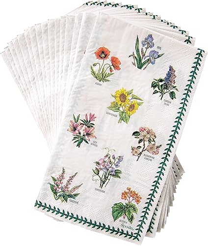 Miniatura 4 de C.R. Gibson Spode Garden - Toallas de papel desechables florales para baños y mesas, 4.5 x 8 pulgadas, multicolor