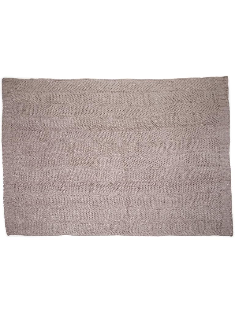 Gray Barefoot Dreams Cozy Shine Herringbone Blanket