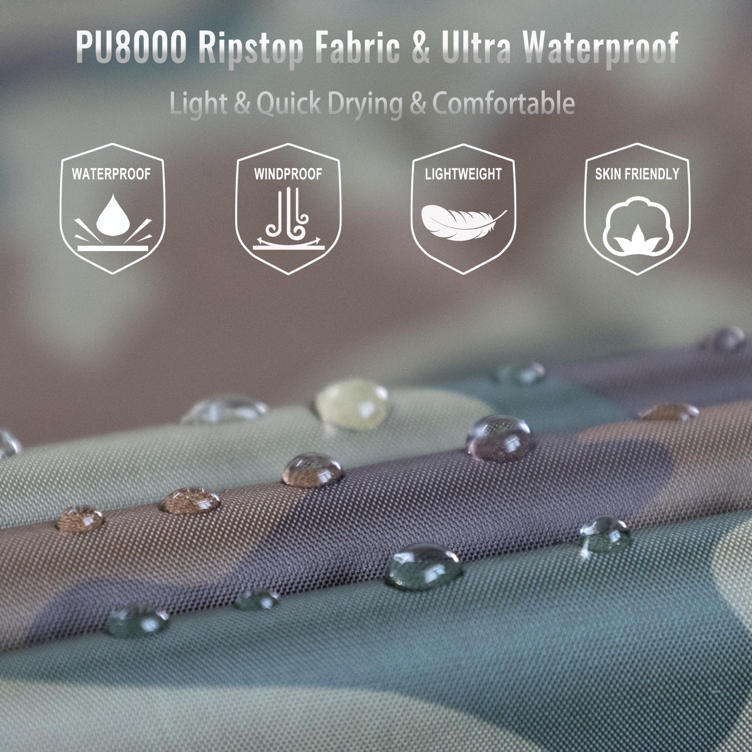Poncho Impermeable 3 en 1 Multiusos Ligero Secado Rápido para Lluvia Hombre Mujer