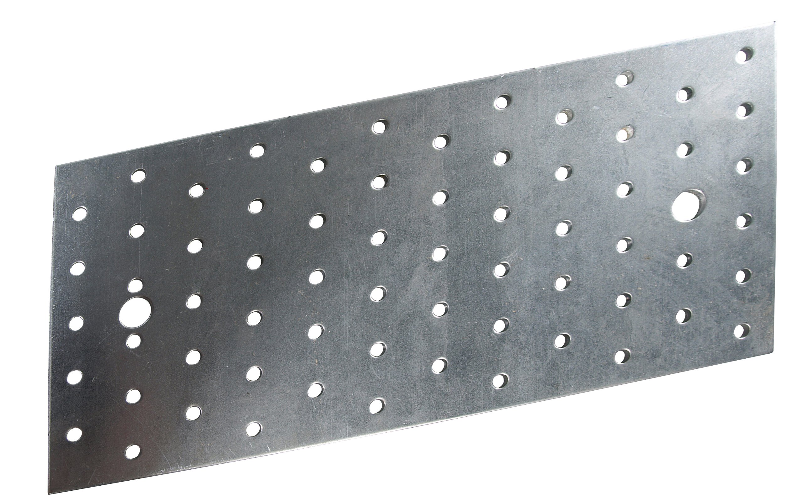Platine multi trous emboutie ultra rigide pour fixation et liaison de charpente solide