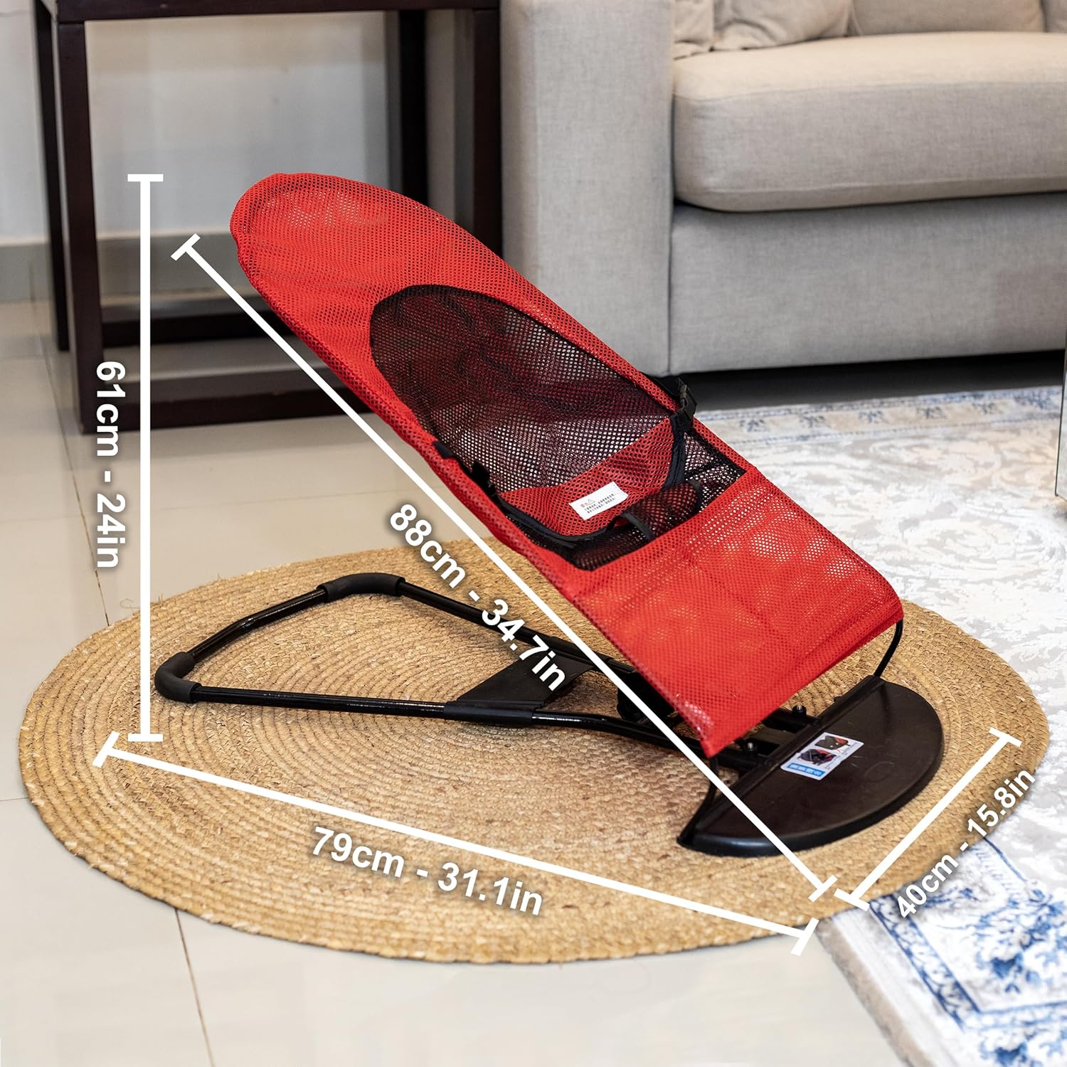 Dog, Cat Rocking Chair - Dog Rocking Chair for Frenchie, French Bulldog Rocking Chair Bed, Dog Lounge Chair Outdoor, Bouncer Chair, Portable Foldable Pet Rocking Chair