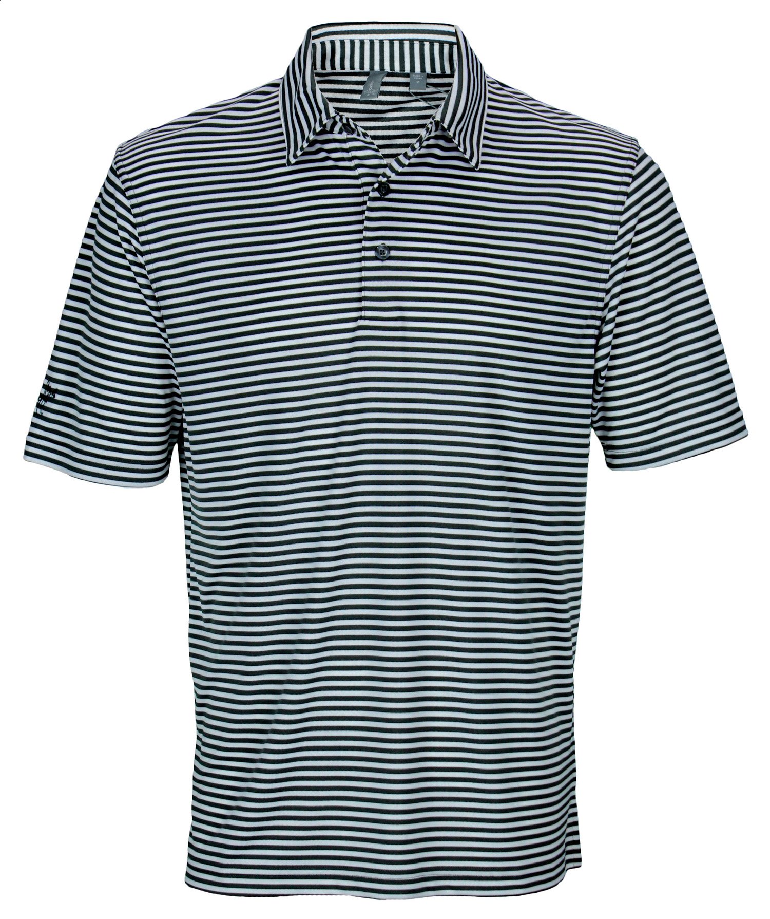 AshworthMen's Performance Feed Stripe Golf Polo Shirt