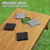 Vista 5 de GoSports 4 ft x 2 ft Regulation Size Wooden Cornhole Boards Set with Light Brown Finish - Includes Carrying Case and Bean Bags