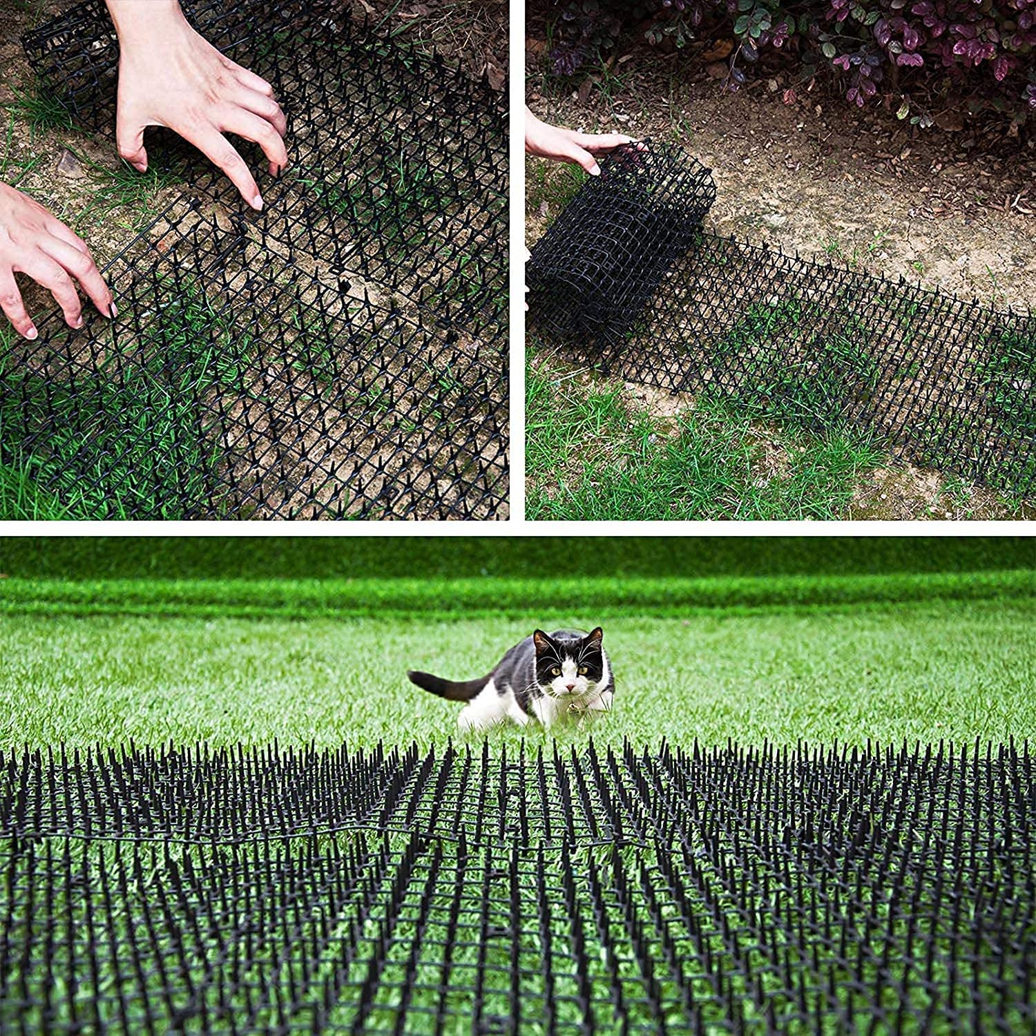 Qpets® Cat Deterrent Mat 78 * 11 PP Scat Pad for Home Garden Barrier 3