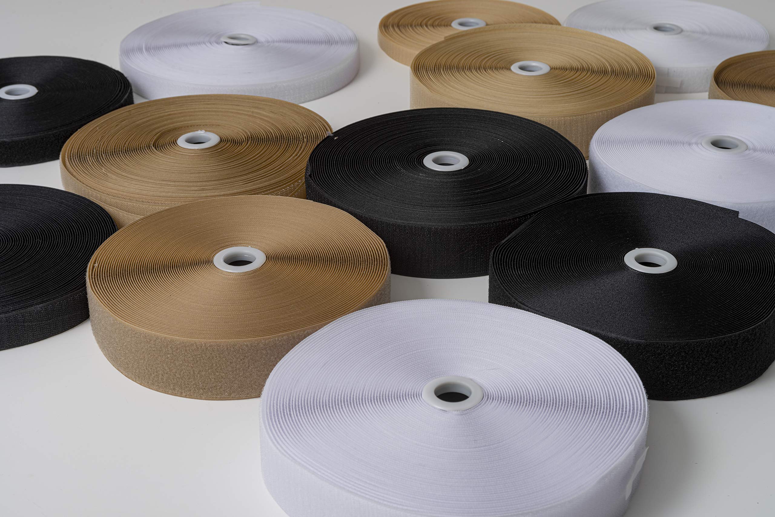 IPEA Ruban à déchirer (non adhésif) à coudre - 25 mètres x 20 mm - Bande de couture extra forte pour décoration de maison vêtements - Corde crochet et anneau - Couleur beige