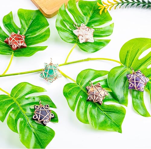 Miniatura 3 de Collar con dije de cristal de estrella de ojo de tigre, collar de piedra de cristal curativo, piedras preciosas naturales, joyería de cuarzo,