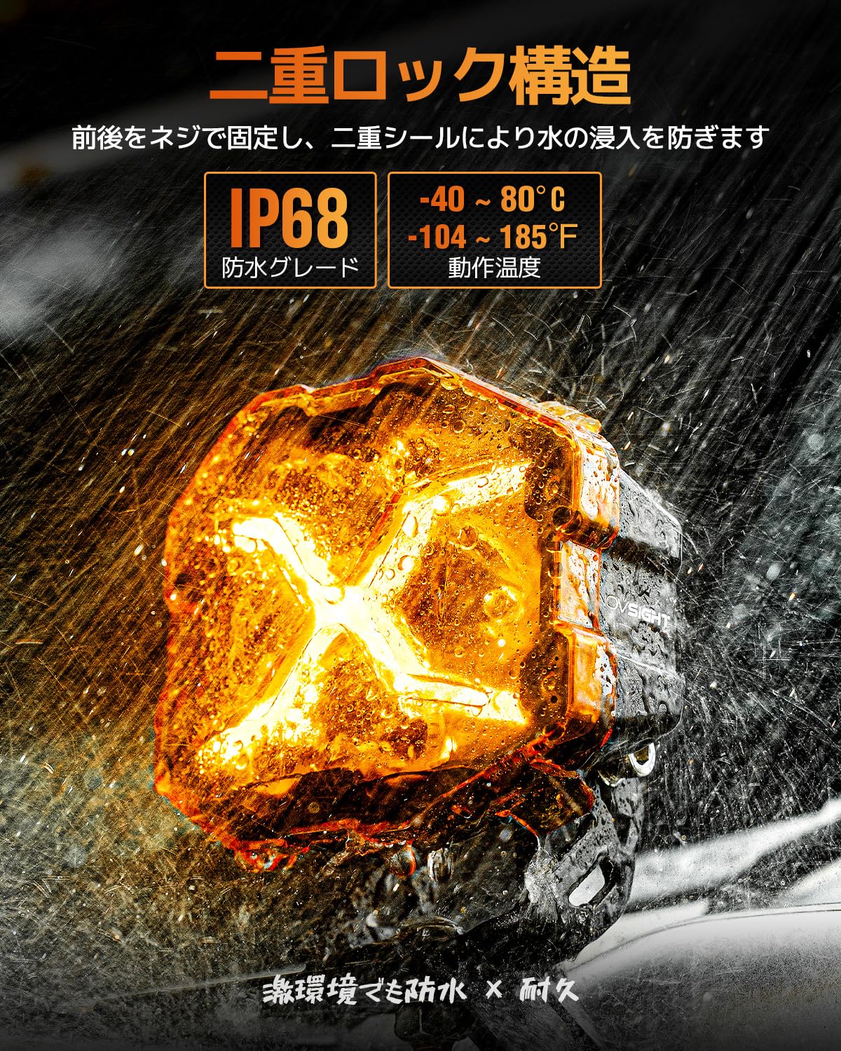 Amazon | NOVSIGHT 【X】シリーズ LED フォグランプ 爆光 オフロード