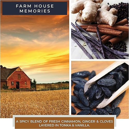 Miniatura 3 de A Cheerful Giver - Vela perfumada en tarro de cristal Farm House Memories (6 onzas) con tapa y fragancia fiel a la vida, fabricada en Estados Unidos