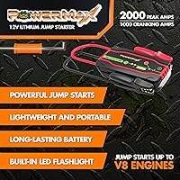 Vista 3 de PowerMax 2000 Amp Lithium Jump Starter