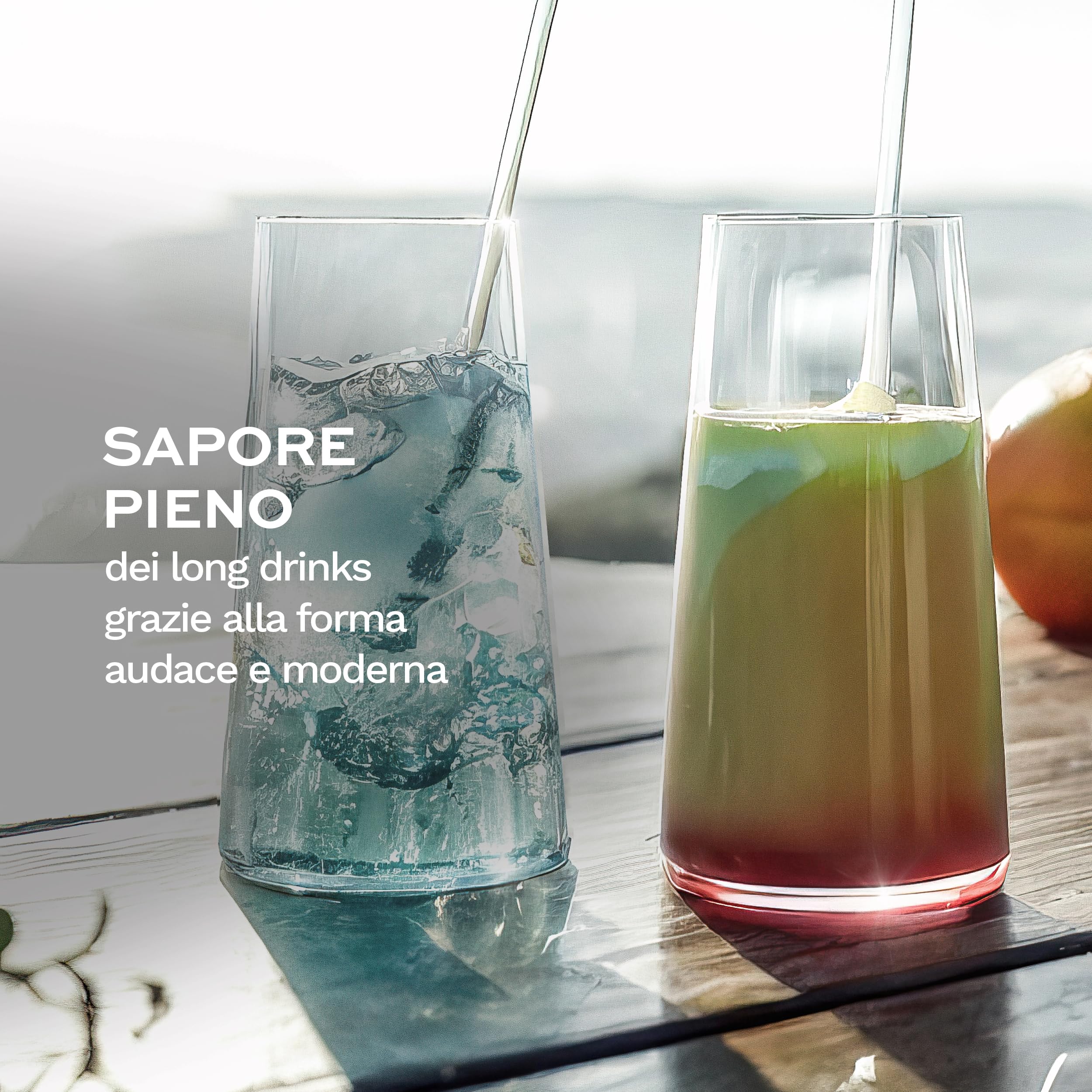 Stölzle Lausitz Bicchieri Da Long Drink Kyoto - Set Di 6 Da 460 Ml, Design Elegante - Foto 3