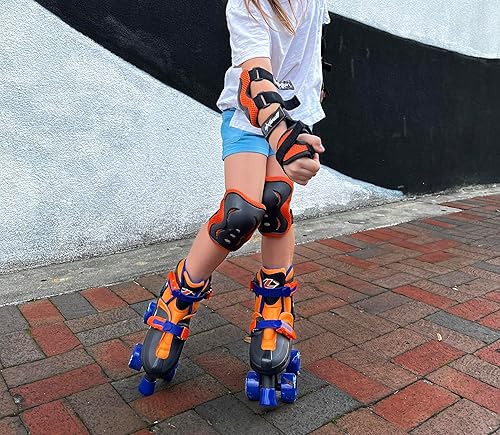 Miniatura 5 de Lenexa Go GRO - Paquete de patines cuádruples ajustables, patines para niños y niñas