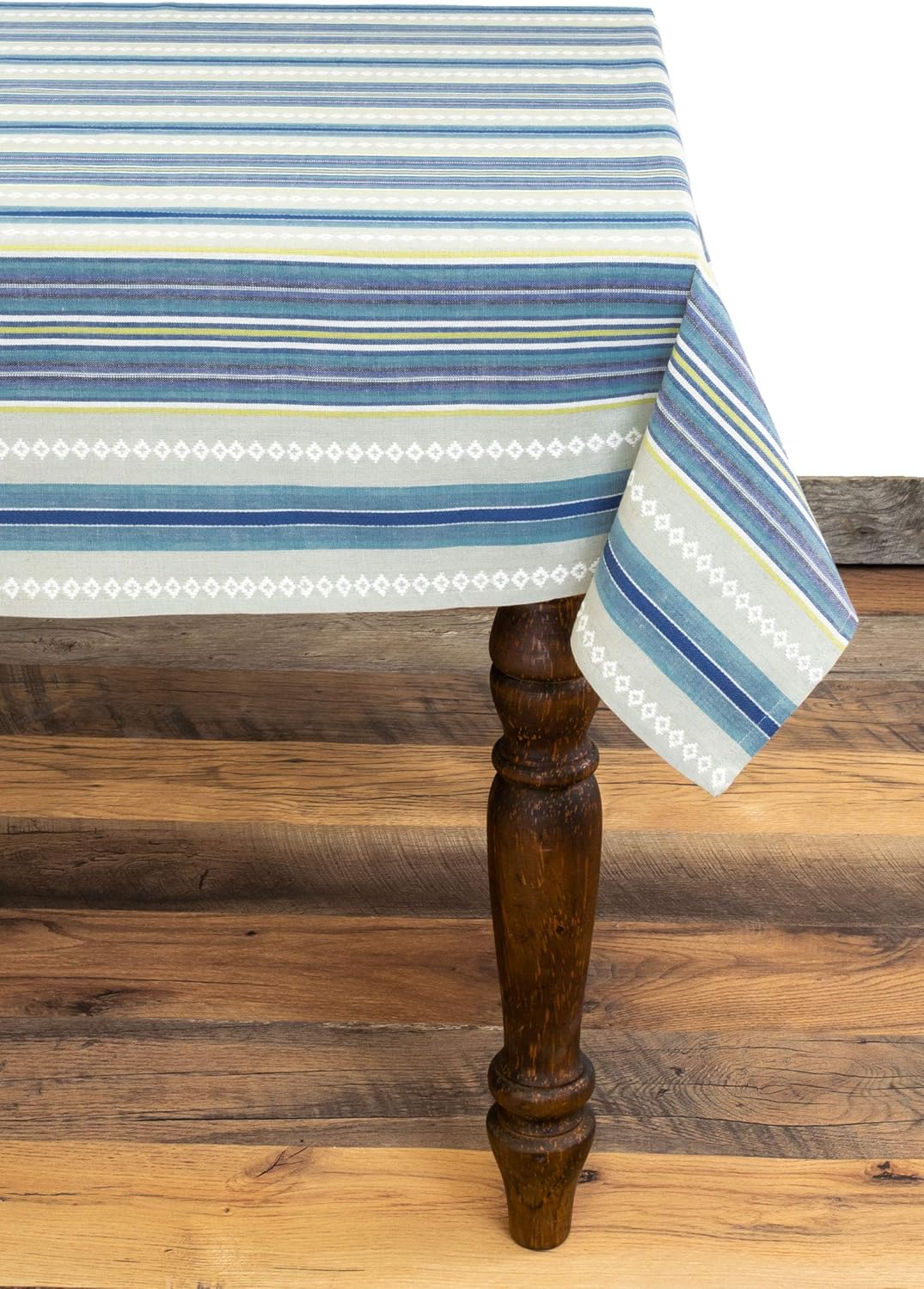 Traders and Company 100 Cotton Blue White & Gray Striped