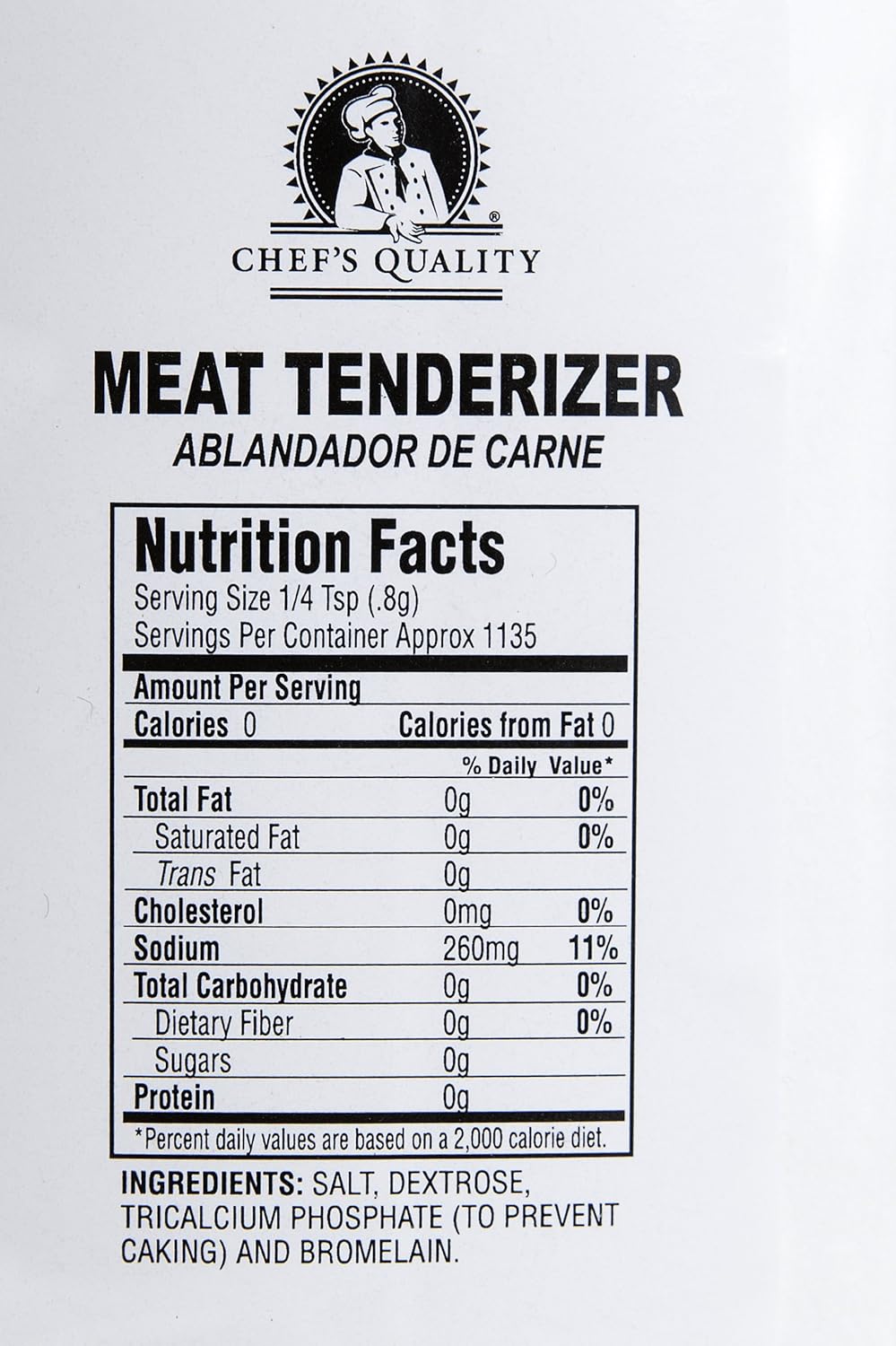 Amazon Com Chefs Quality Meat Tenderizer With No Msg Added 32 Oz Bottle Home Kitchen