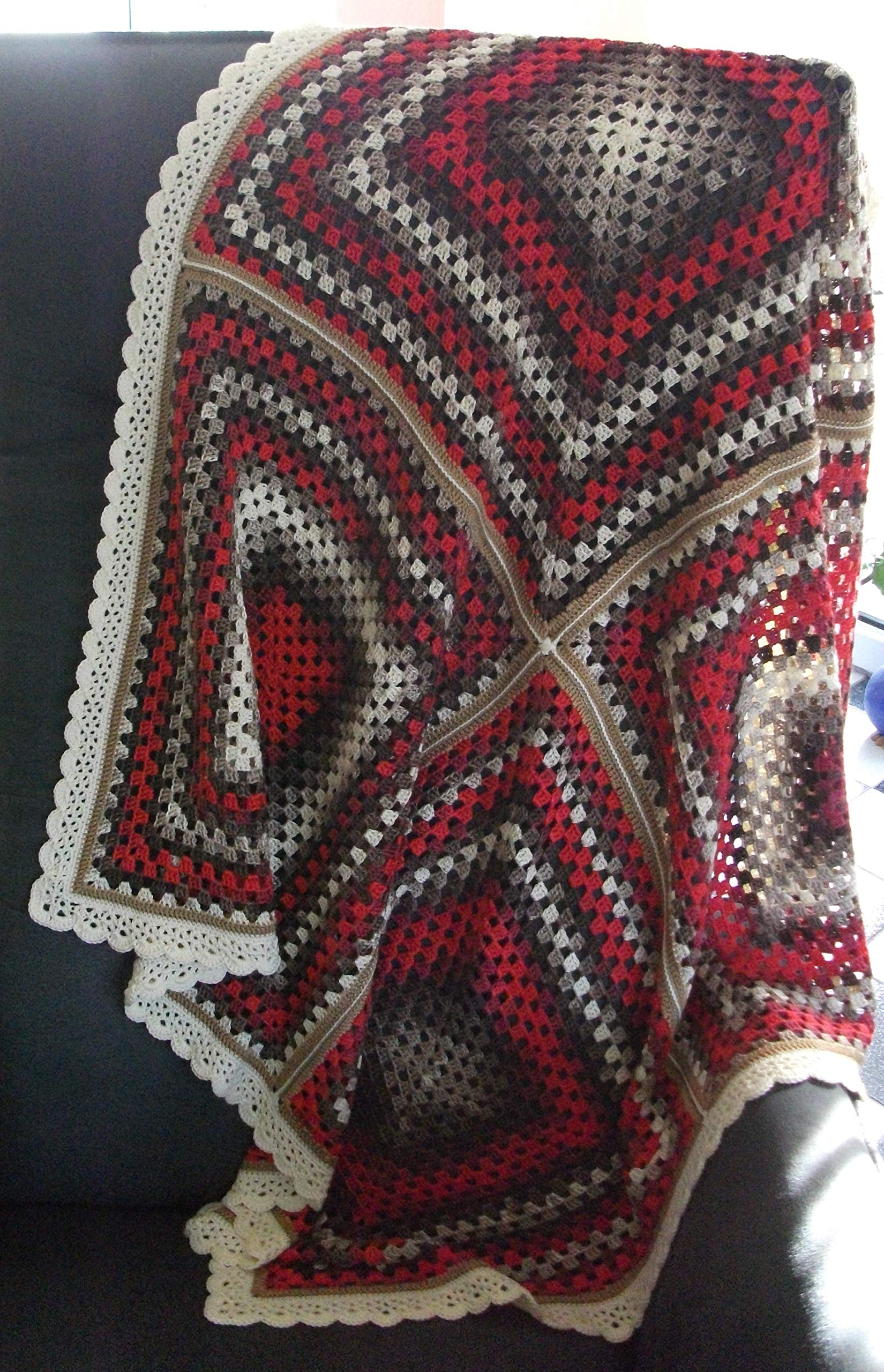 Babydecke *Käthe*, Kuscheldecke, Krabbeldecke, Schmusedecke, 85x85cm, für Jungen und Mädchen, gehäkelt, gestrickt, Muster