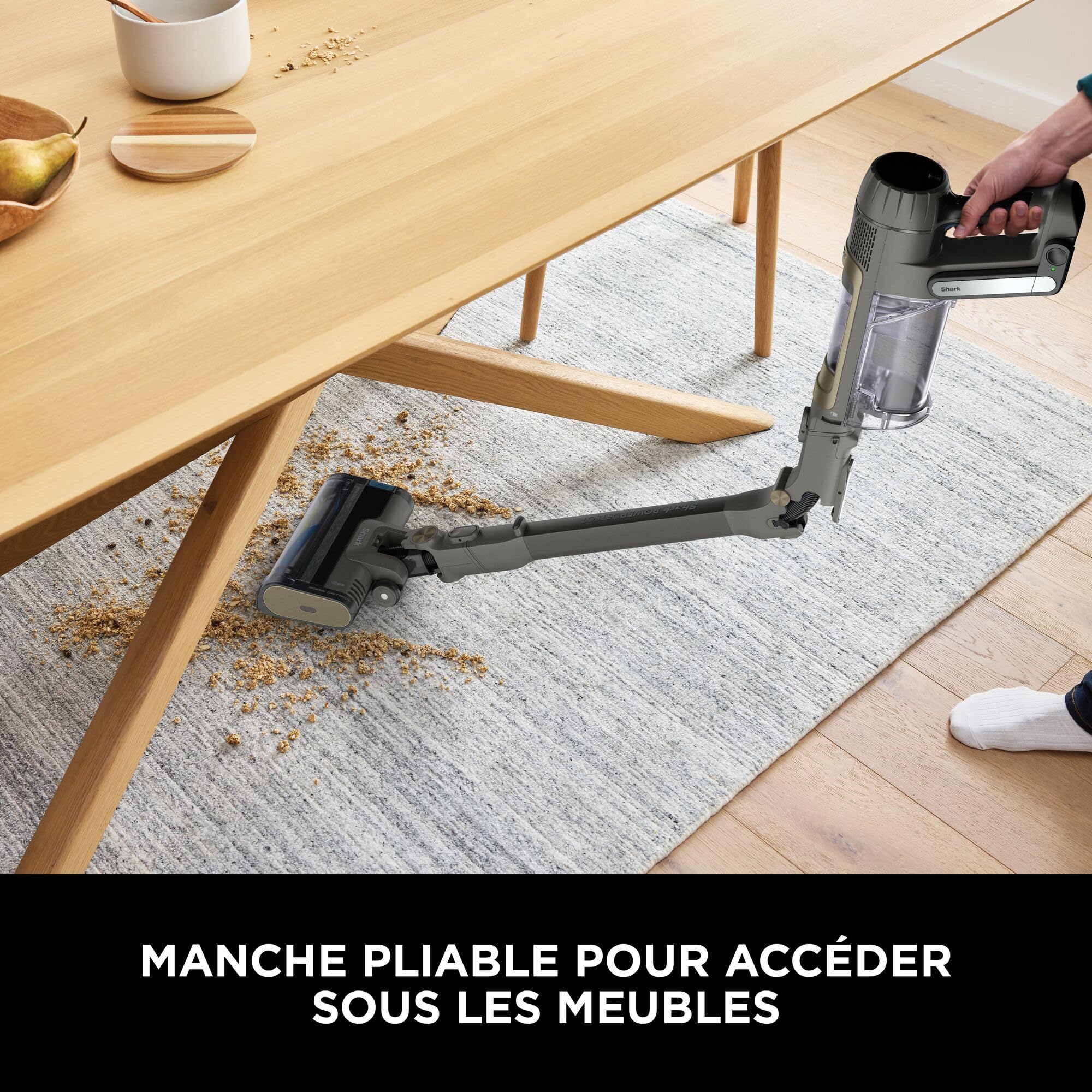 Shark PowerDetect Clean & Empty Akku-Staubsauger mit Absaugstation, bis 70 Min. Laufzeit, kabellos, selbstentleerend, für Tierhaare, Allergiker, Teppich und Hartböden, mit LED-Licht, IP3225EUT