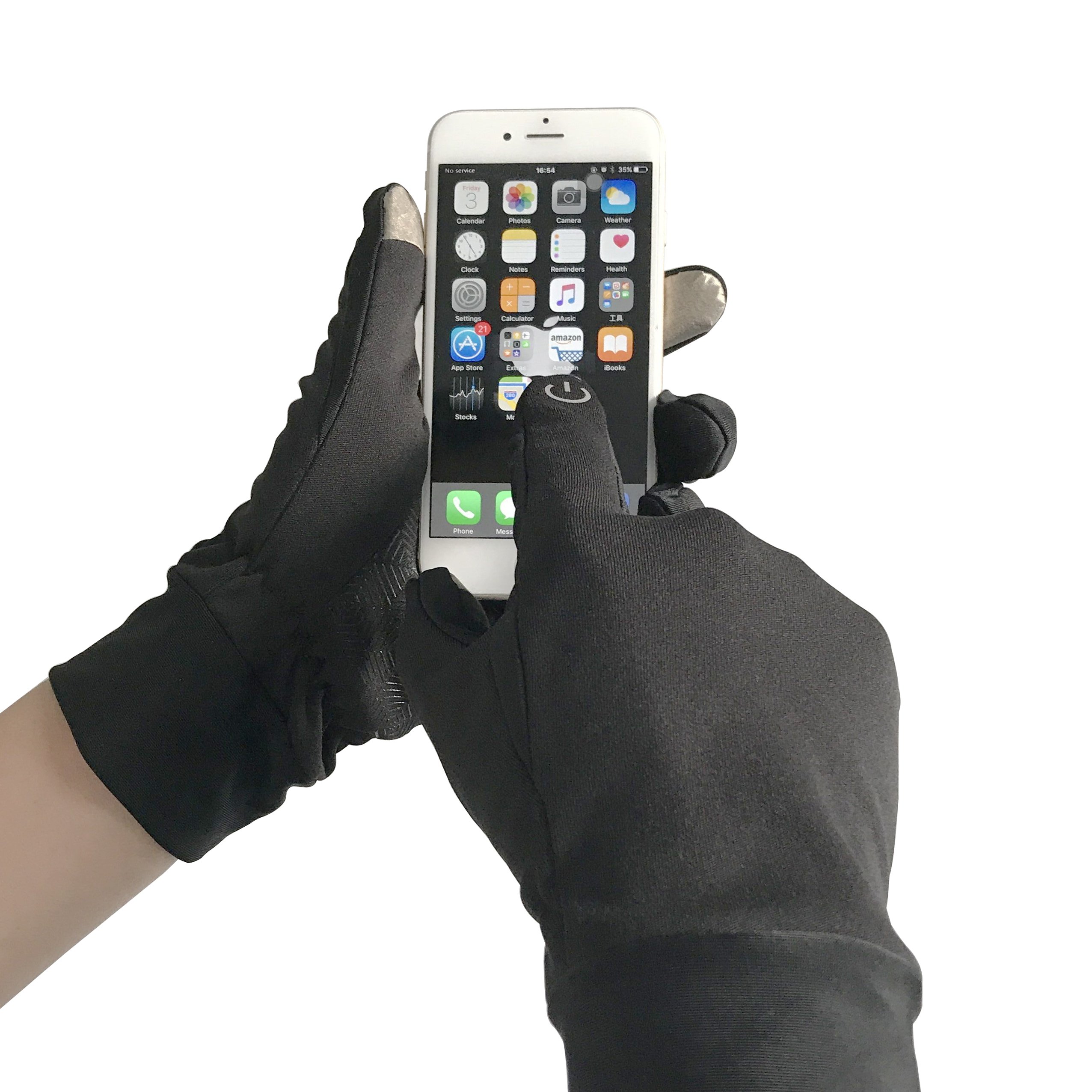 Singular point Black Sport Gloves,Touch Screen Gloves,Winter Warm Smart Texting Gloves for Men and Women,Keep Convenient and Lighter for Running, Cycling (M)