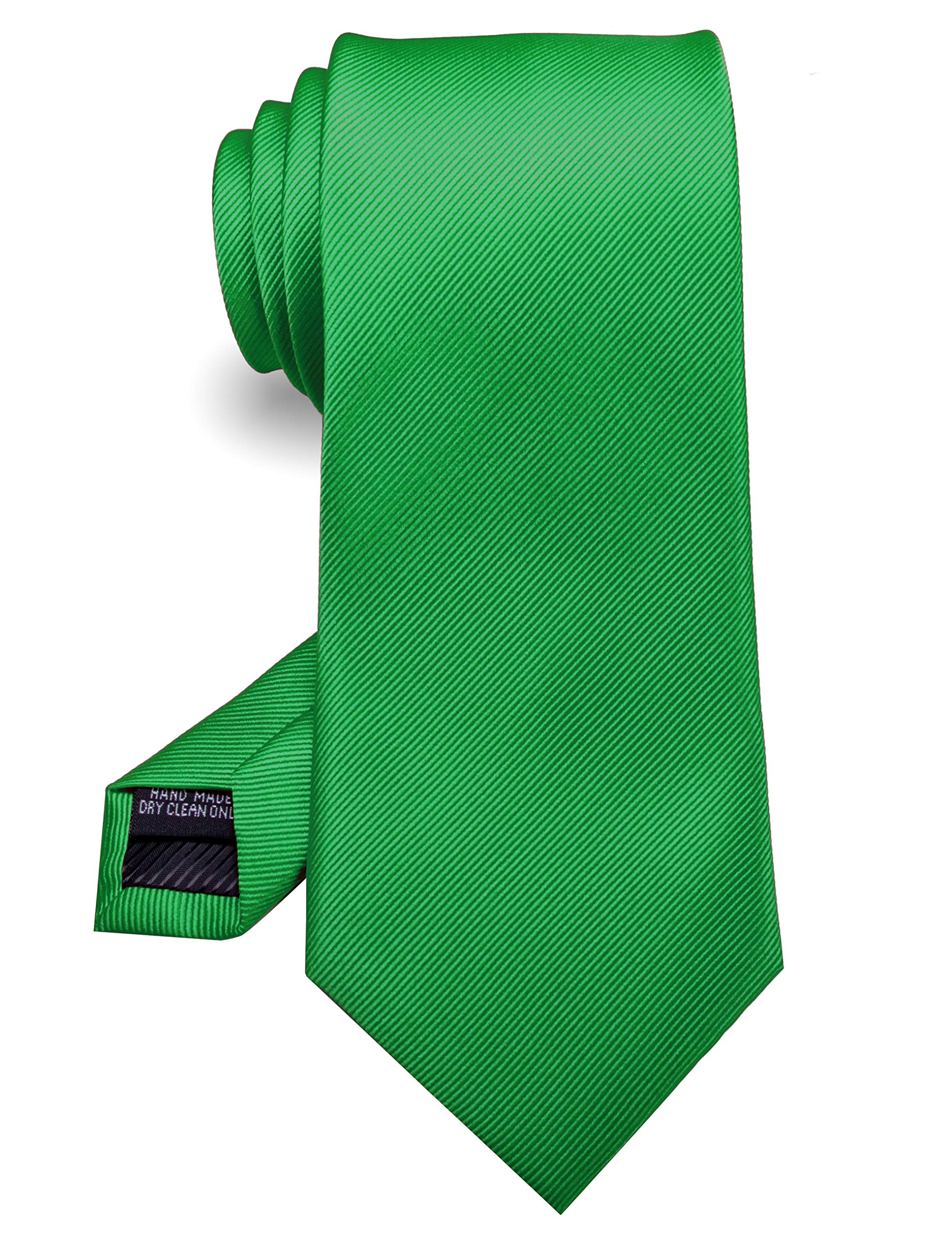 RBOCOTT Silk Green Tie Business Wedding Formal Necktie for Men (Green)