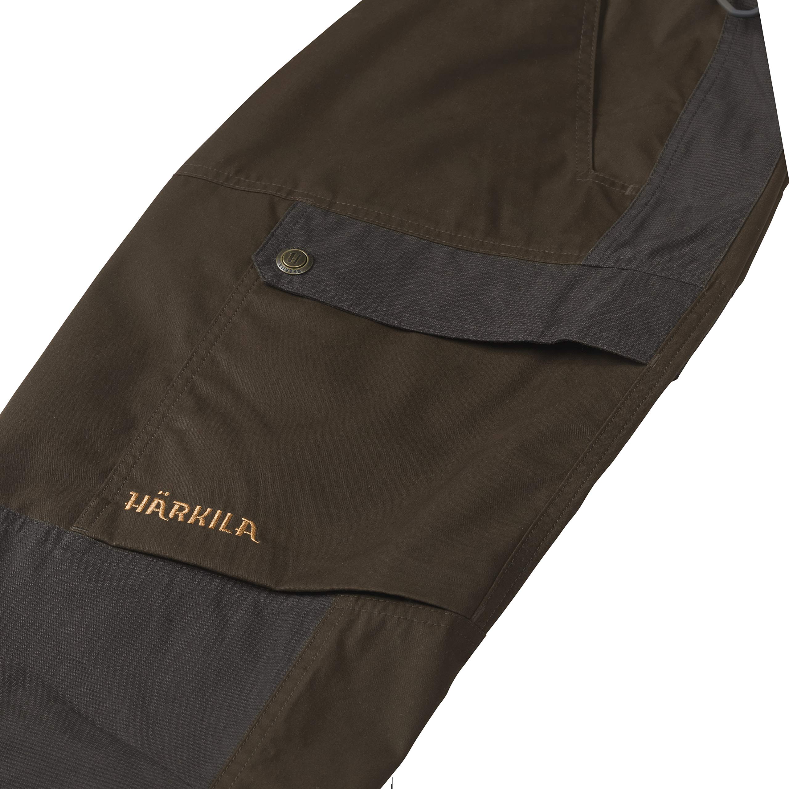 Härkila wasserabweisende Jagdhose für Herren Asmund - Ansitzhose für Jäger - Leise Pirschjagdhose mit Wachsbehandlung, Farbe:Braun, Größe:52