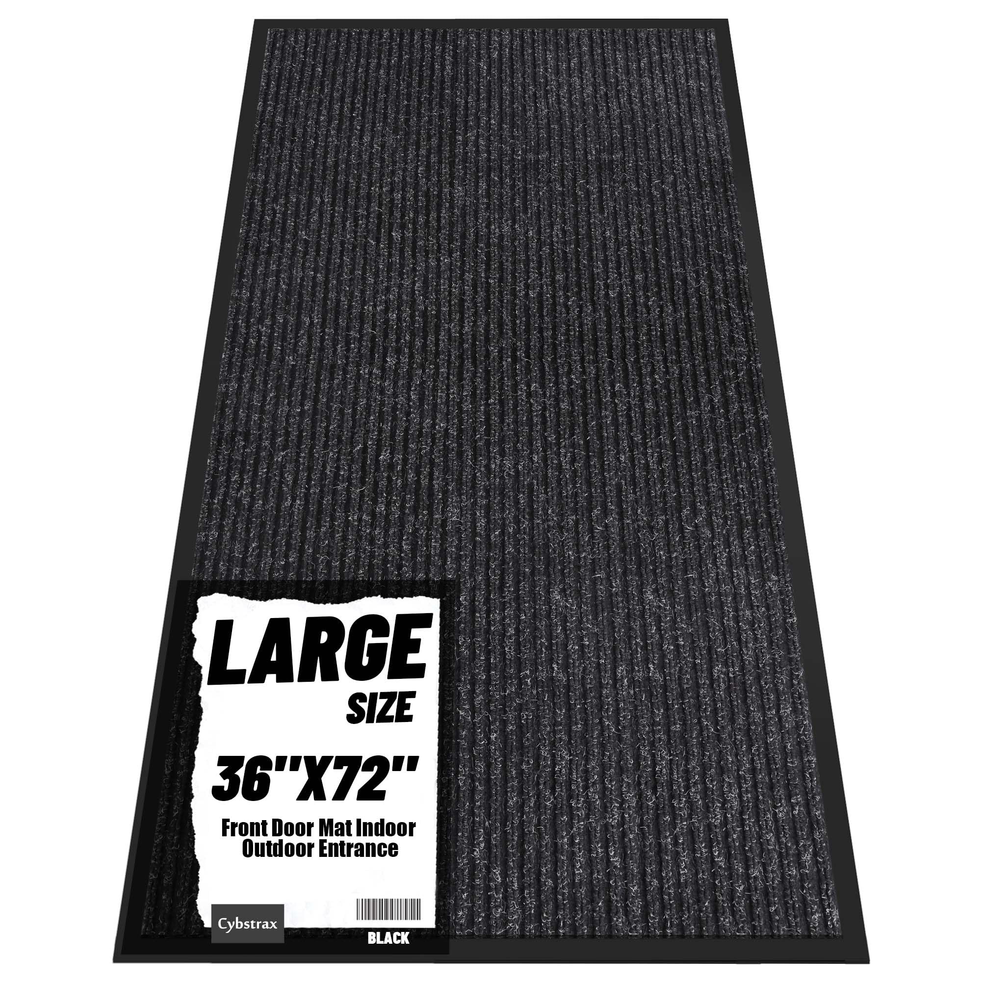 Front Door Mat Indoor Outdoor Entrance 36 x 72 All-Season Heavy Duty Waterproof Doormat Non-Slip Absorbent Entryway Mat