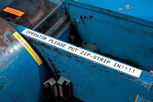 Miniatura 3 de Brady - Cinta de etiqueta de vinilo de alta adhesión (MC1-1000-595-BK). Película de vinilo negro sobre blanco. Compatible con las impresoras de