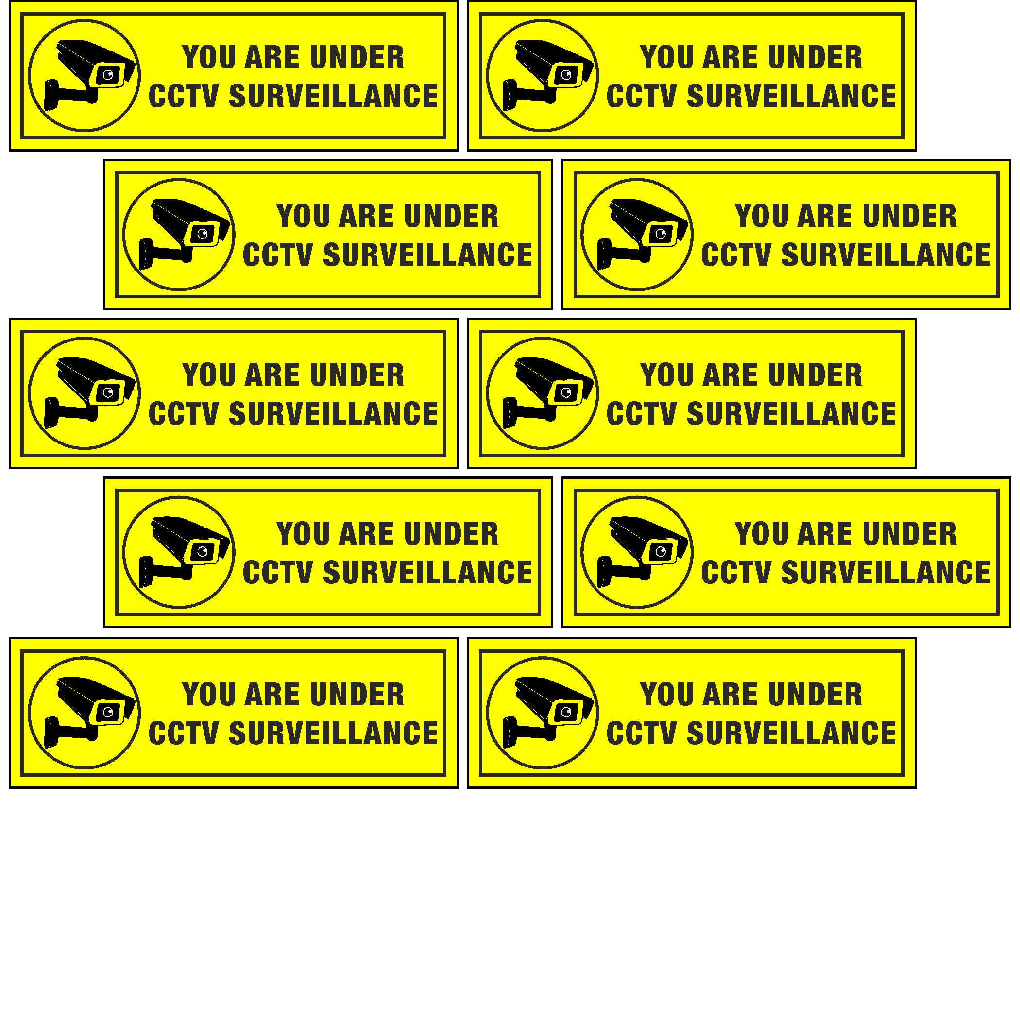 Craft Qila You are under CCTV Surveillance P (Pack of 10) Safety & Warning Sign Board (3.5x11 Inch) (B0867VCYRH) Amazon Price History, Amazon Price Tracker