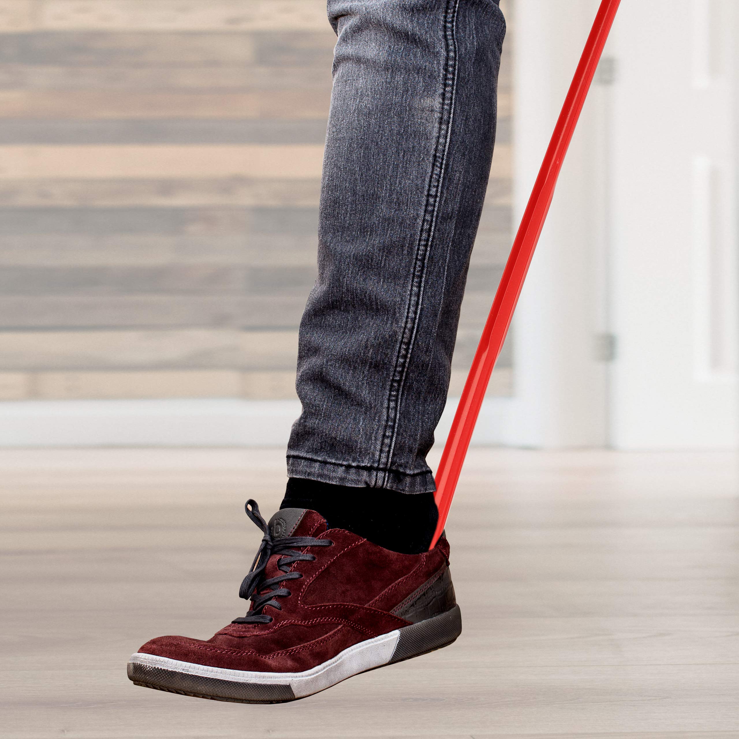 Lantelme Lot de 3 chausse-pied de 65cm | En plastique - Taille XXL | Long et stable | Aide à l'enfilage des chaussures de fabrication allemande