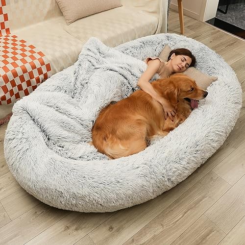 Cama grande para perros de 71 pulgadas de largo x 45 pulgadas de ancho x 12 pulgadas de alto, para perros grandes, cama gigante para perros de