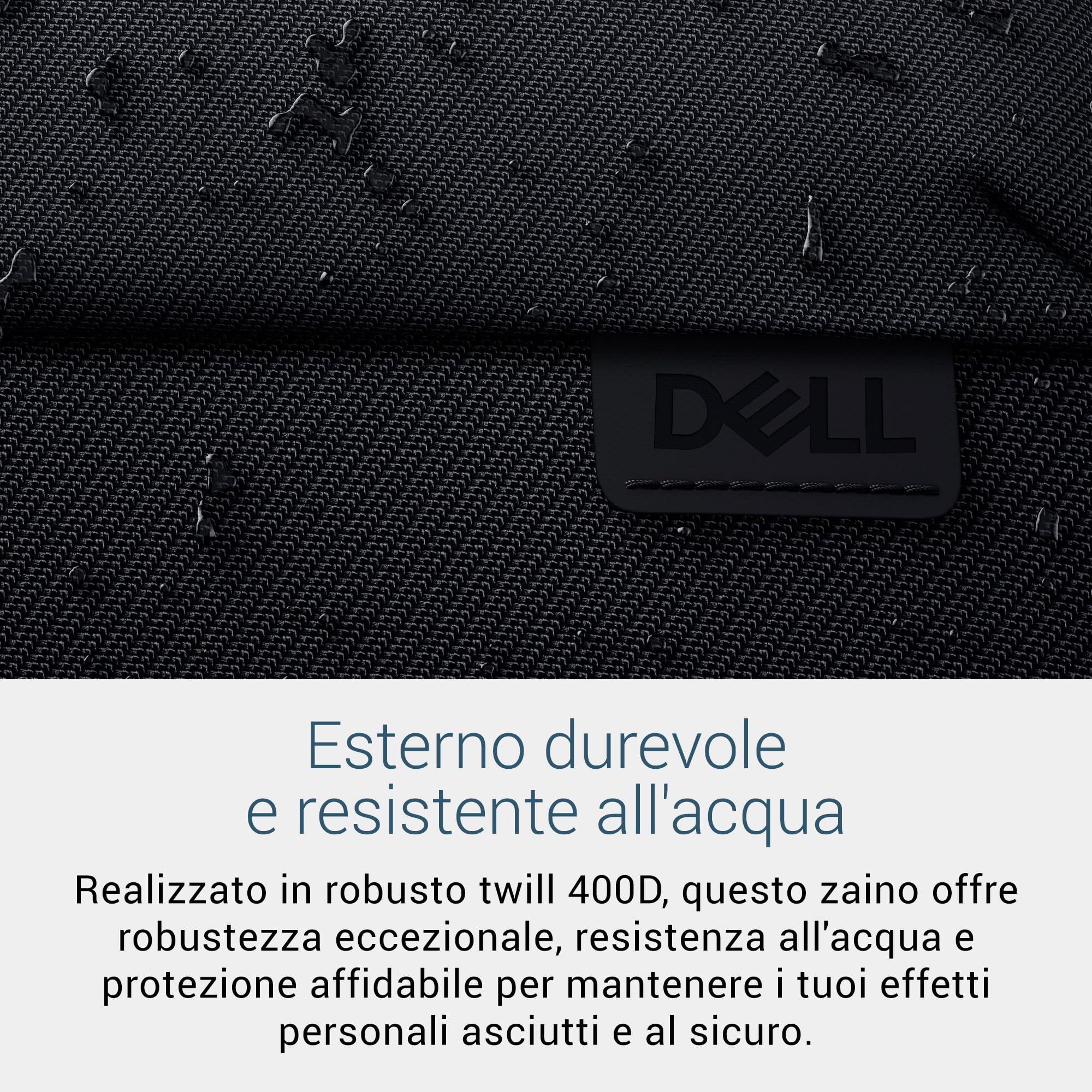 Dell Pro EcoLoop Zaino CP5626, per Notebook 14"-16", 23L, 53% Materiali Riciclati, Scomparto Imbottito, Interno Antigraffio, Cerniere Impermeabili, Nero
