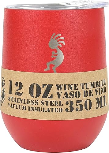 Miniatura 2 de Aquapelli Vaso de vino aislado al vacío, 12 onzas, rojo pompeyano