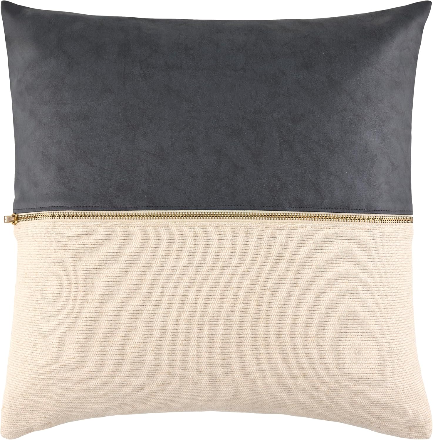 Livabliss x Galey Alix San Marco Modern Throw Pillow, 18" L x 18" W, Black/Beige Black/Beige 18"L x 18"W