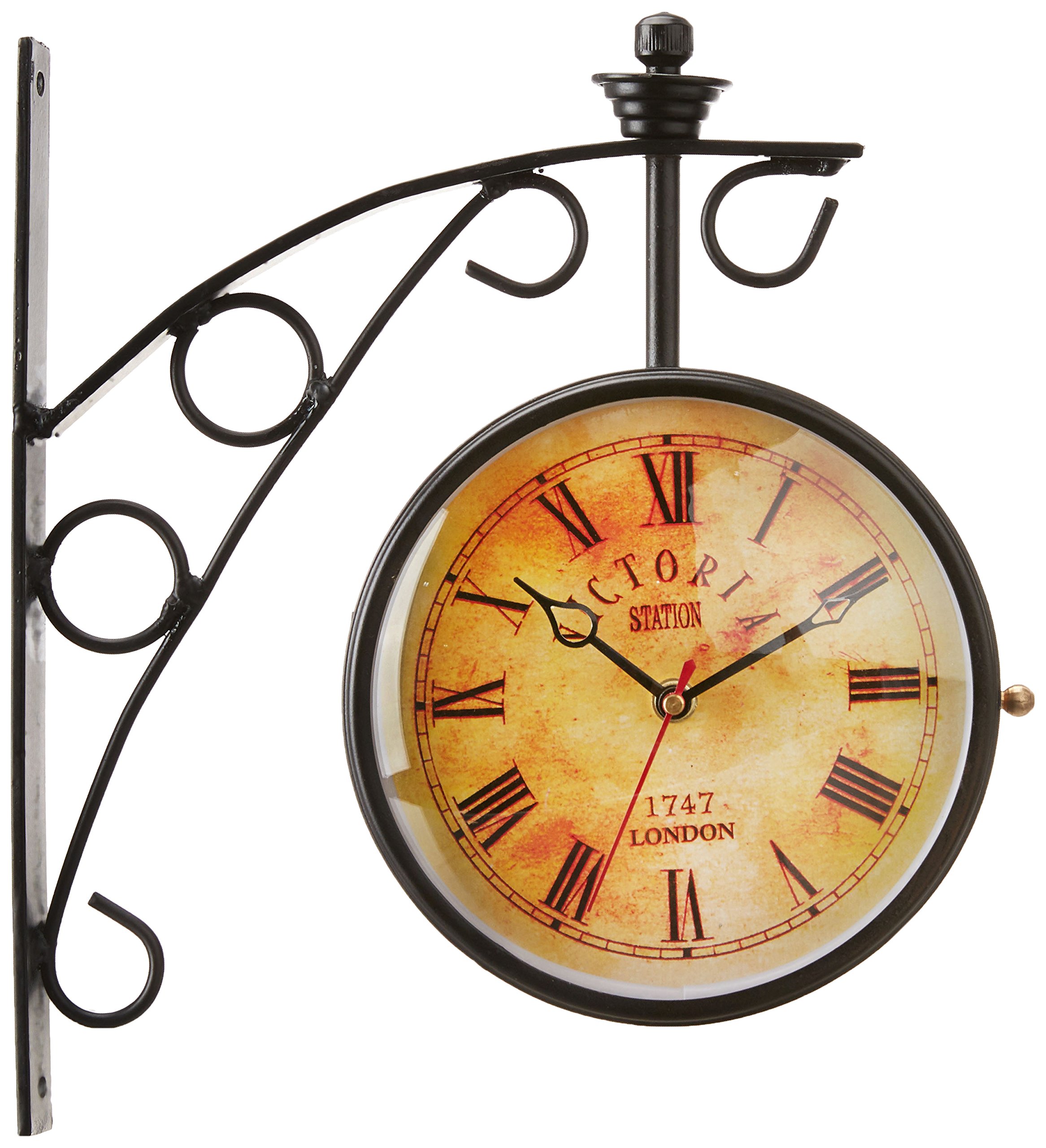 Giftwithswagger 6 Inch Dial Vintage Double Side Clock,Black