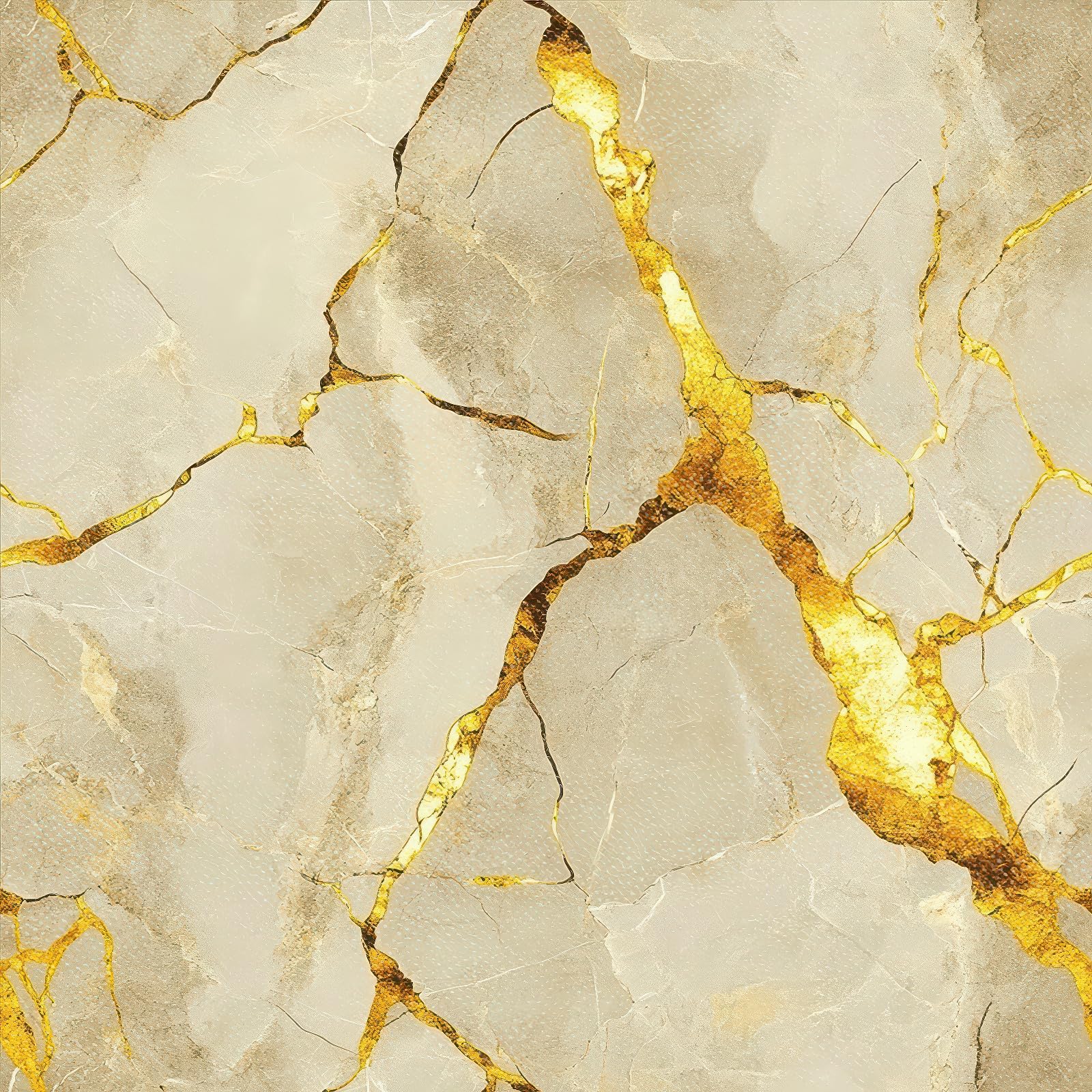 10PCS 12x12 Inch Gold Crack Marble Pattern Floor Tiles Peel and Stick Removable Self Adhesive DIY Vinyl Flooring Stickers for Kitchen Bathroom Living Room Entryway Home Decor