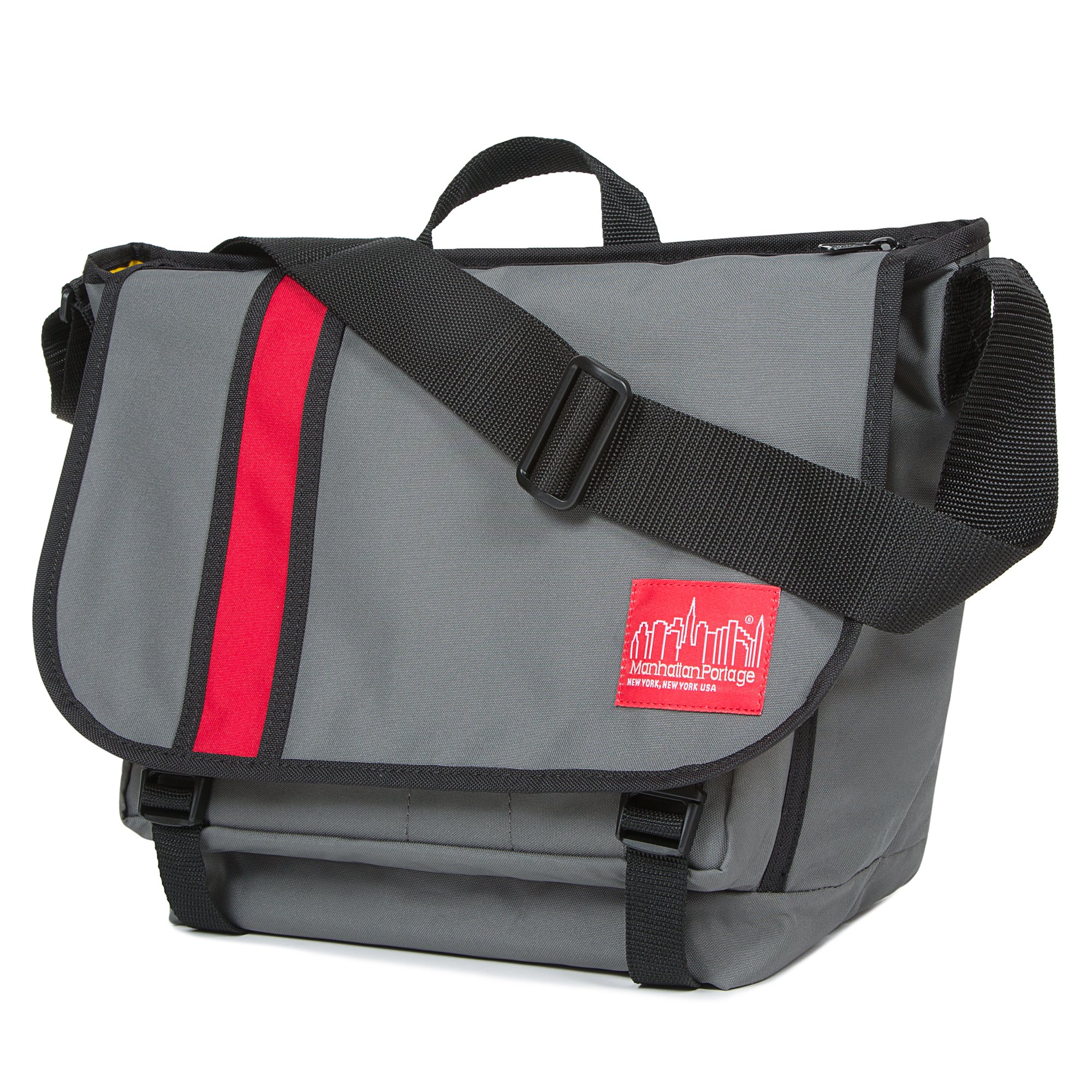 Manhattan Portage Downtown Danas Messenger Bag Grey Red