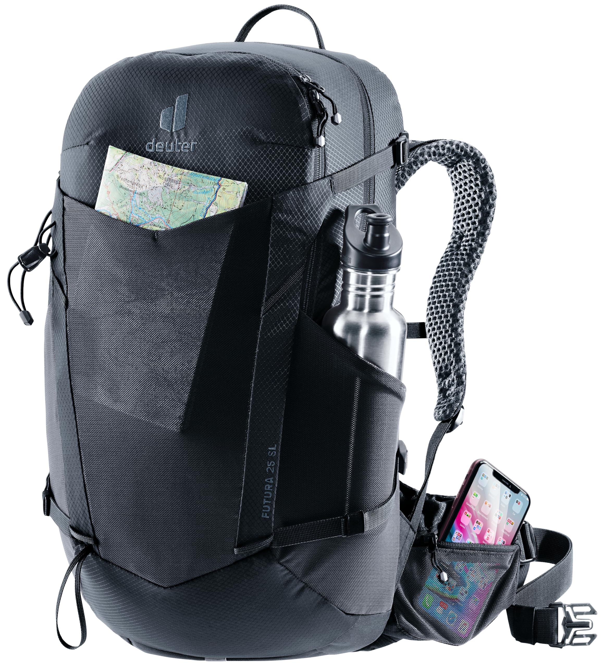 deuter Futura 25 SL Zaino da trekking da donna con schienale in rete e copertura antipioggia