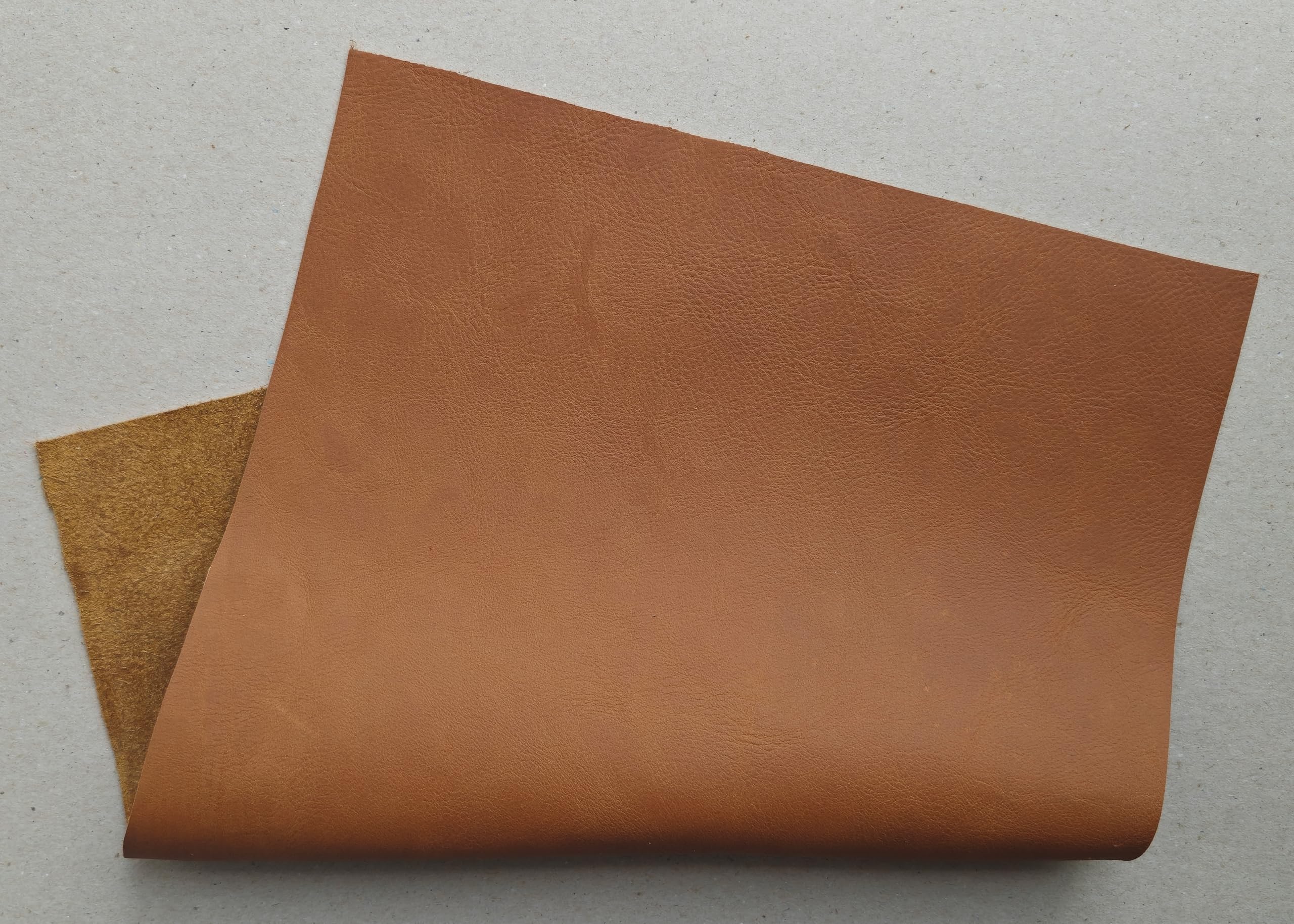 Leder Zuschnitte für DIY, Basteln, Handwerk und Reparatur. 1,3-1,5 mm Starkes Rindsleder (Braun No. 21, A3 29.7 x 42 cm)