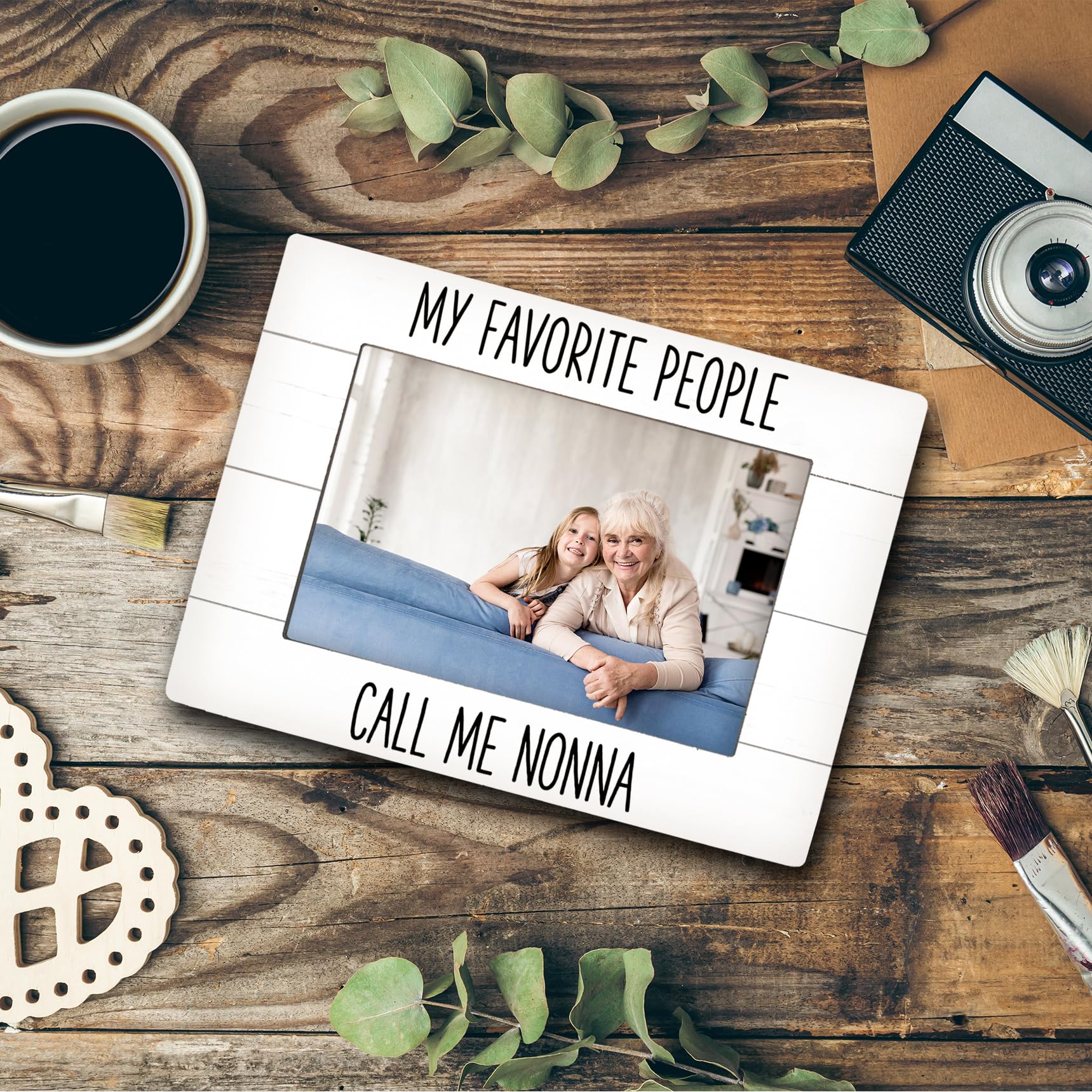 My Favorite People Call Me Nonna 4x6 Picture Frame, Nonna Gifts for Grandma Photo Frame, Gifts for Nonnas Mothers Day from Grandkids, NonnaGift Picture Photo Frames for Desk Decor