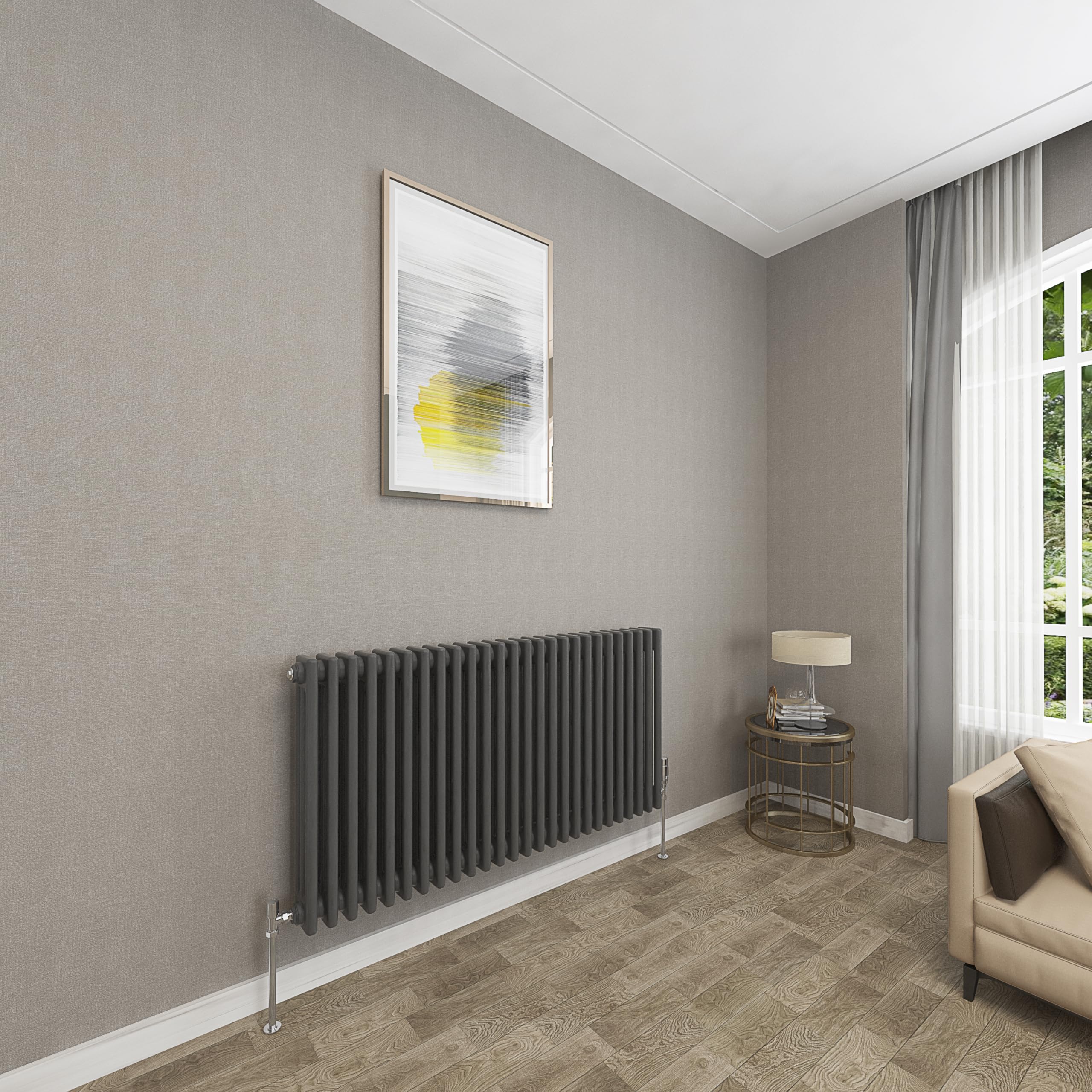 Sky bathroom 600x1190mm 3 Column Radiator Horizontal Anthracite Cast Iron radiato Traditional Central Heating Radiator