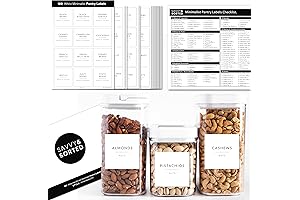 SAVVY & SORTED Minimalist Pantry Labels, the Epitome of Kitchen Clarity